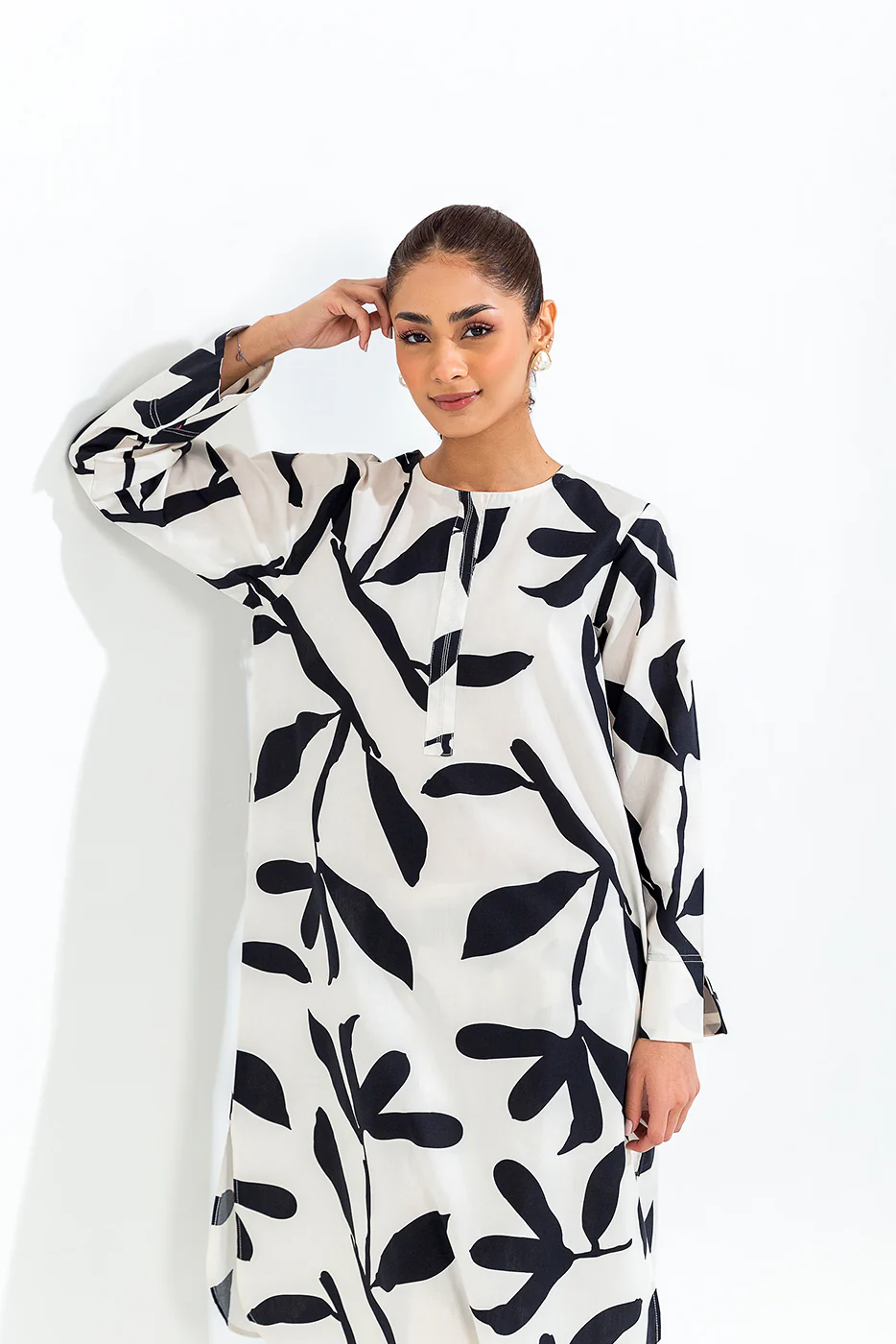PRINTED CAMBRIC SHIRT (PRET) - Image 3