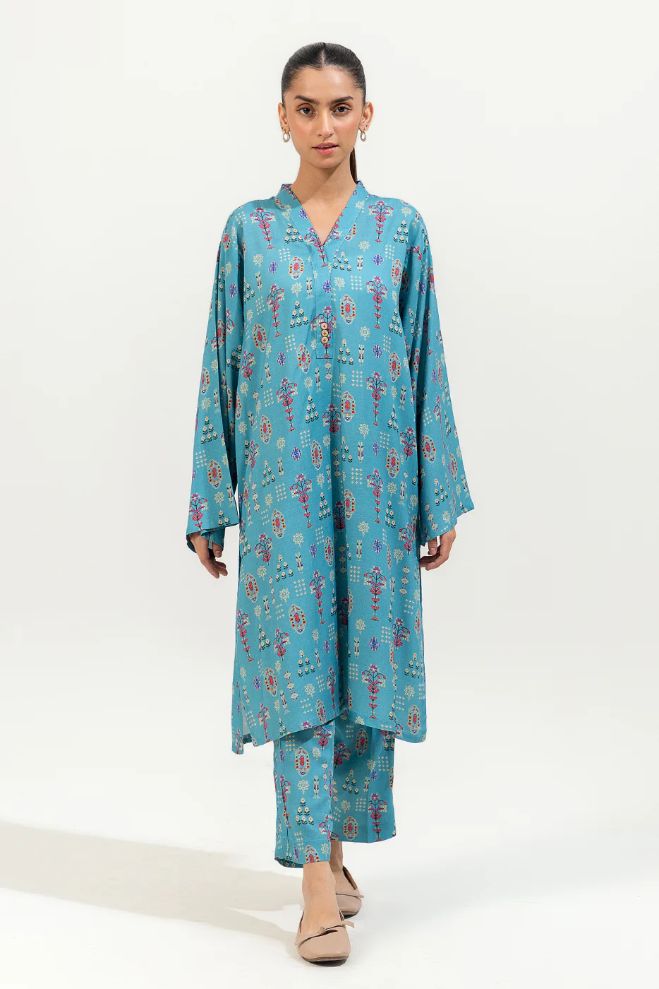 2 PIECE PRINTED VISCOSE SUIT (PRET) - Image 2