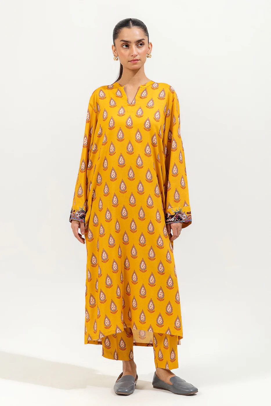 2 PIECE PRINTED VISCOSE SUIT (PRET) - Image 2