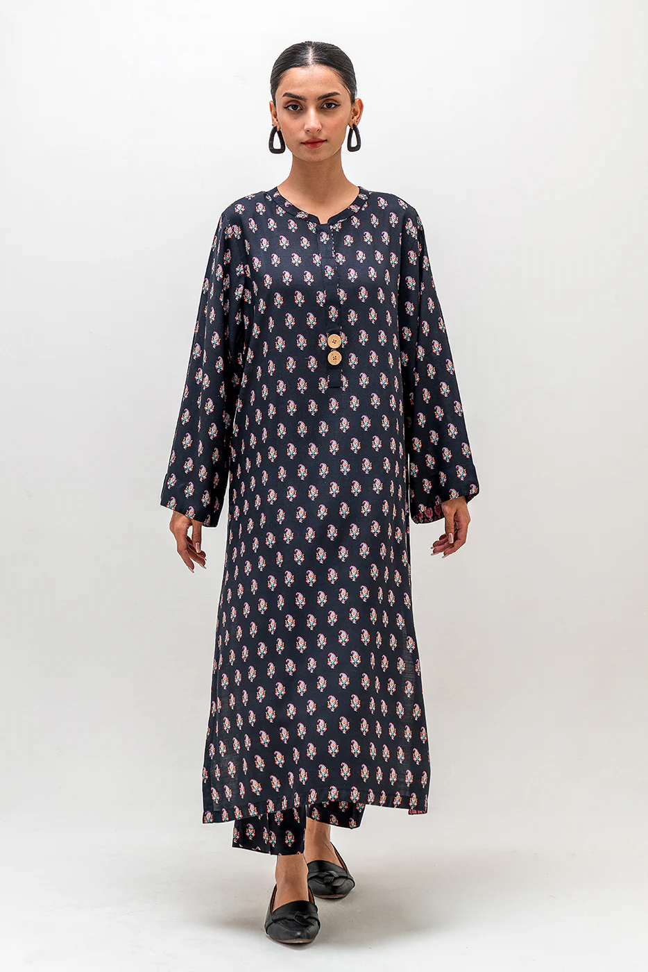 2 PIECE PRINTED VISCOSE SUIT (PRET) - Image 3