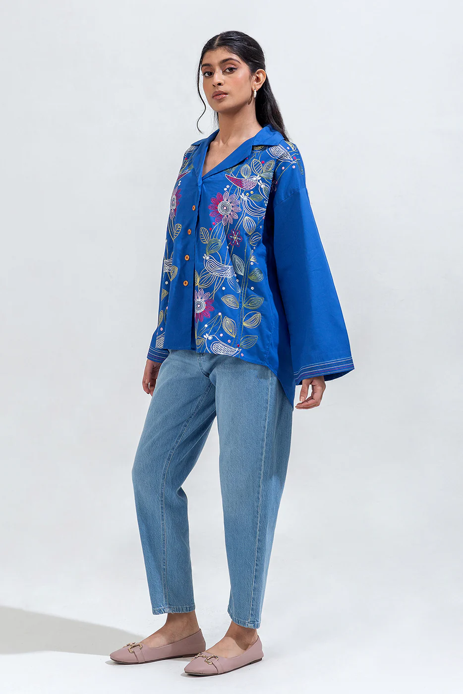 EMBROIDERED CAMBRIC TOP (PRET) - Image 4
