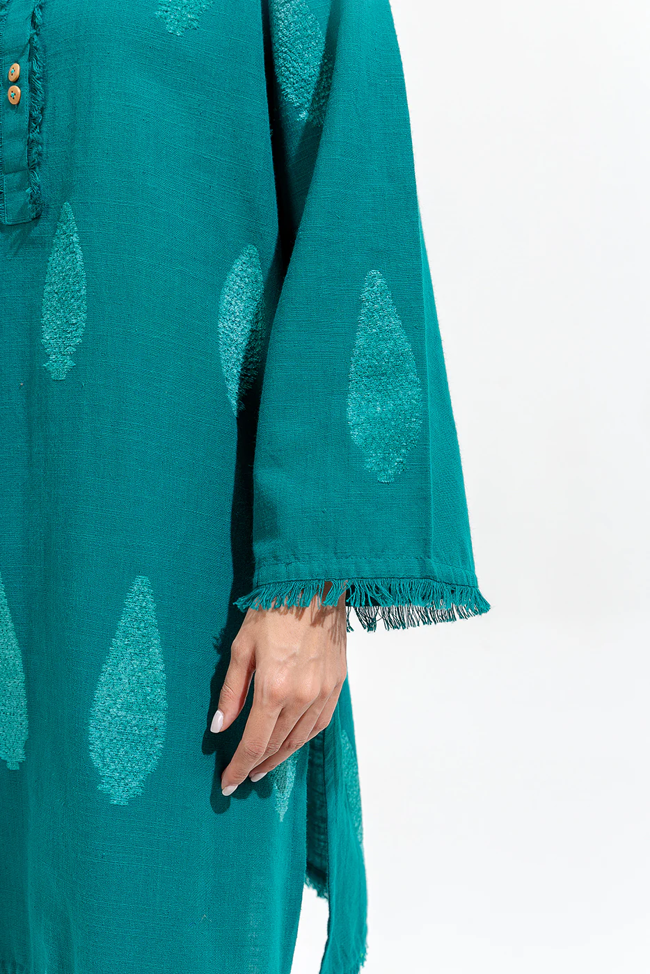 2 PIECE BASIC KHADDAR JACQUARD SUIT (PRET) - Image 4