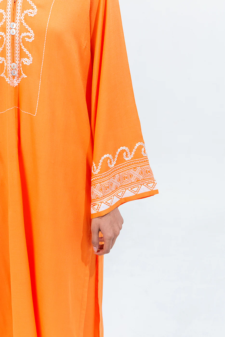 2 PIECE EMBROIDERED VISCOSE SUIT (PRET) - Image 5