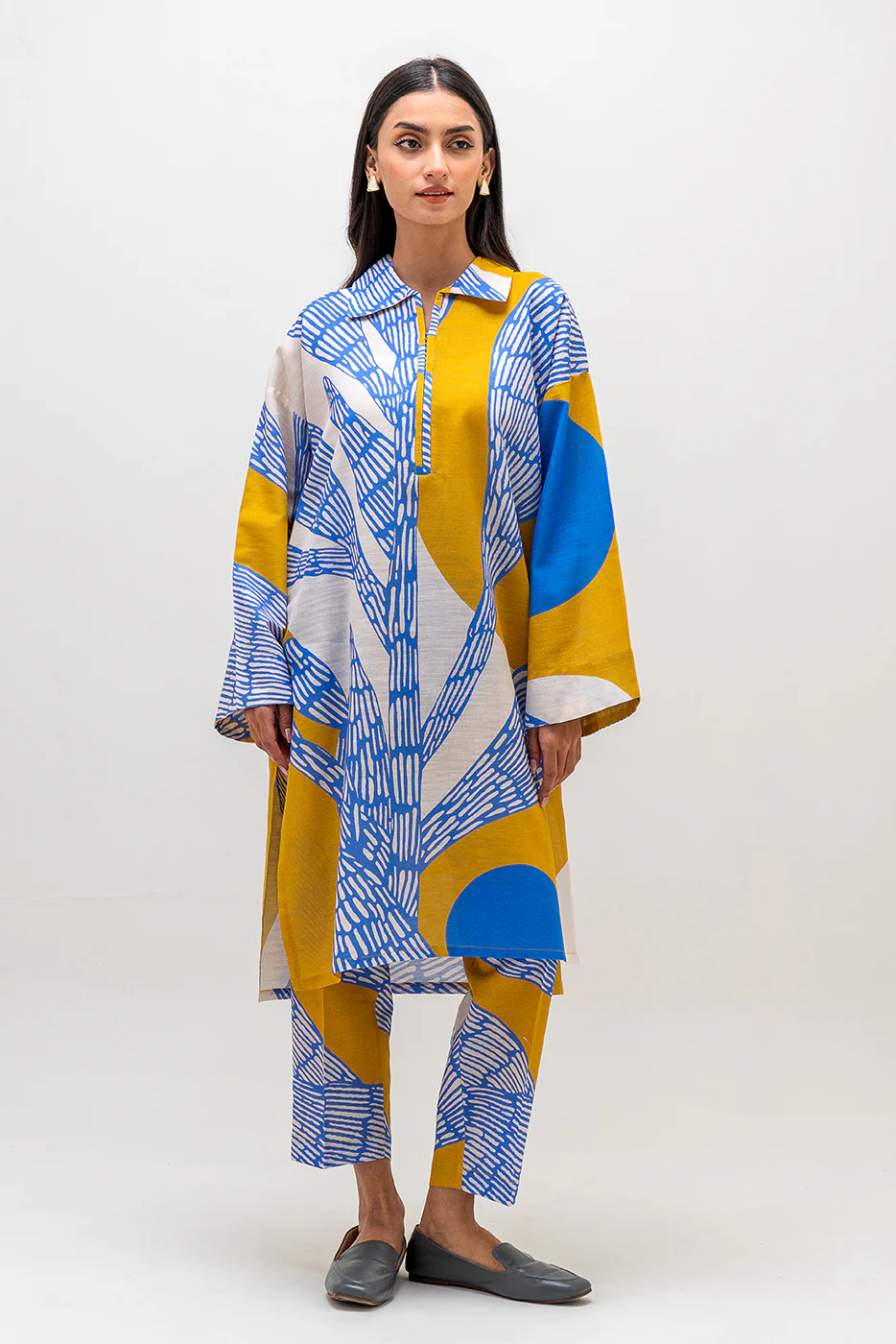 PRINTED KHADDAR SHIRT (PRET) - Image 5