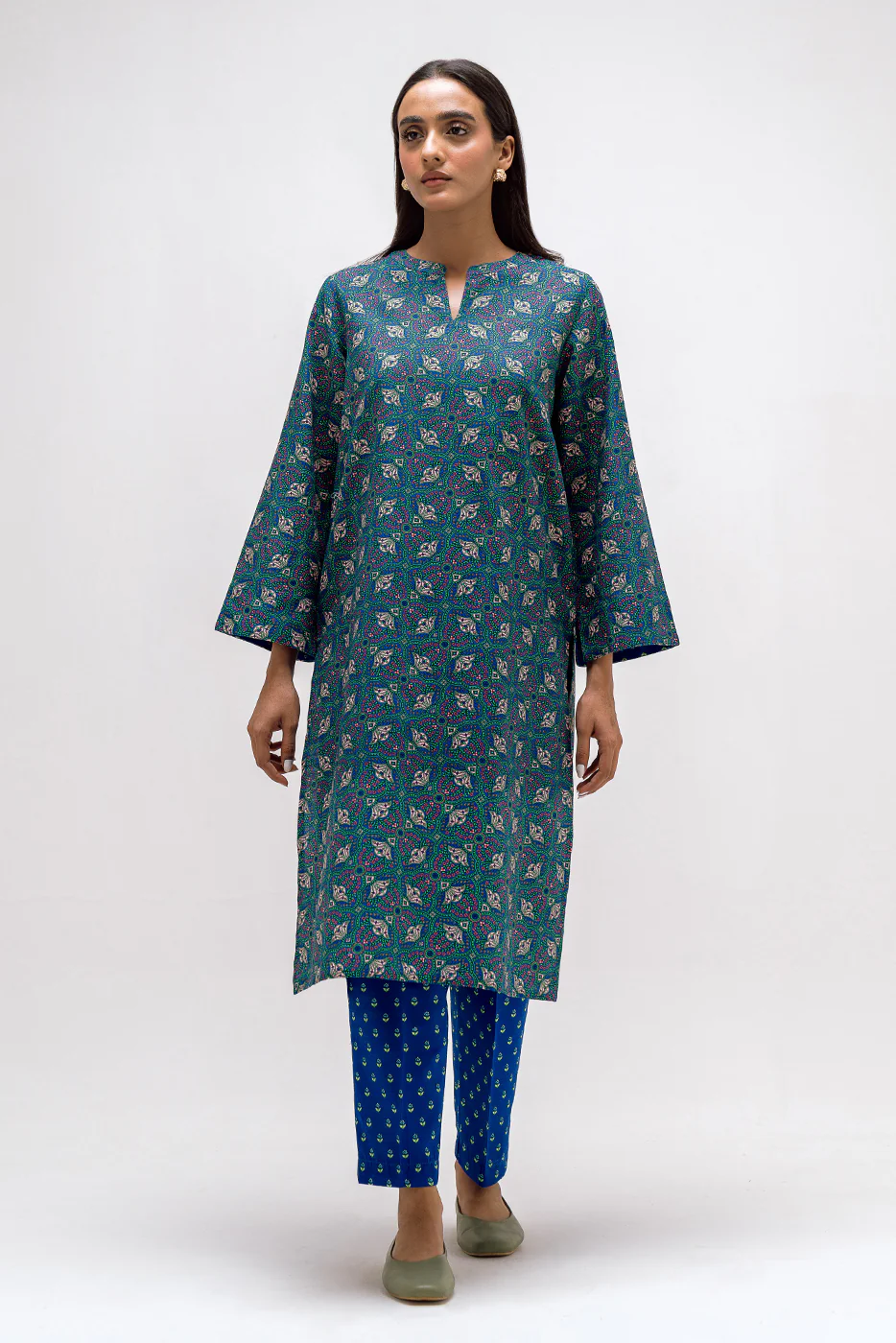 PRINTED CAMBRIC SHIRT (PRET) - Image 2