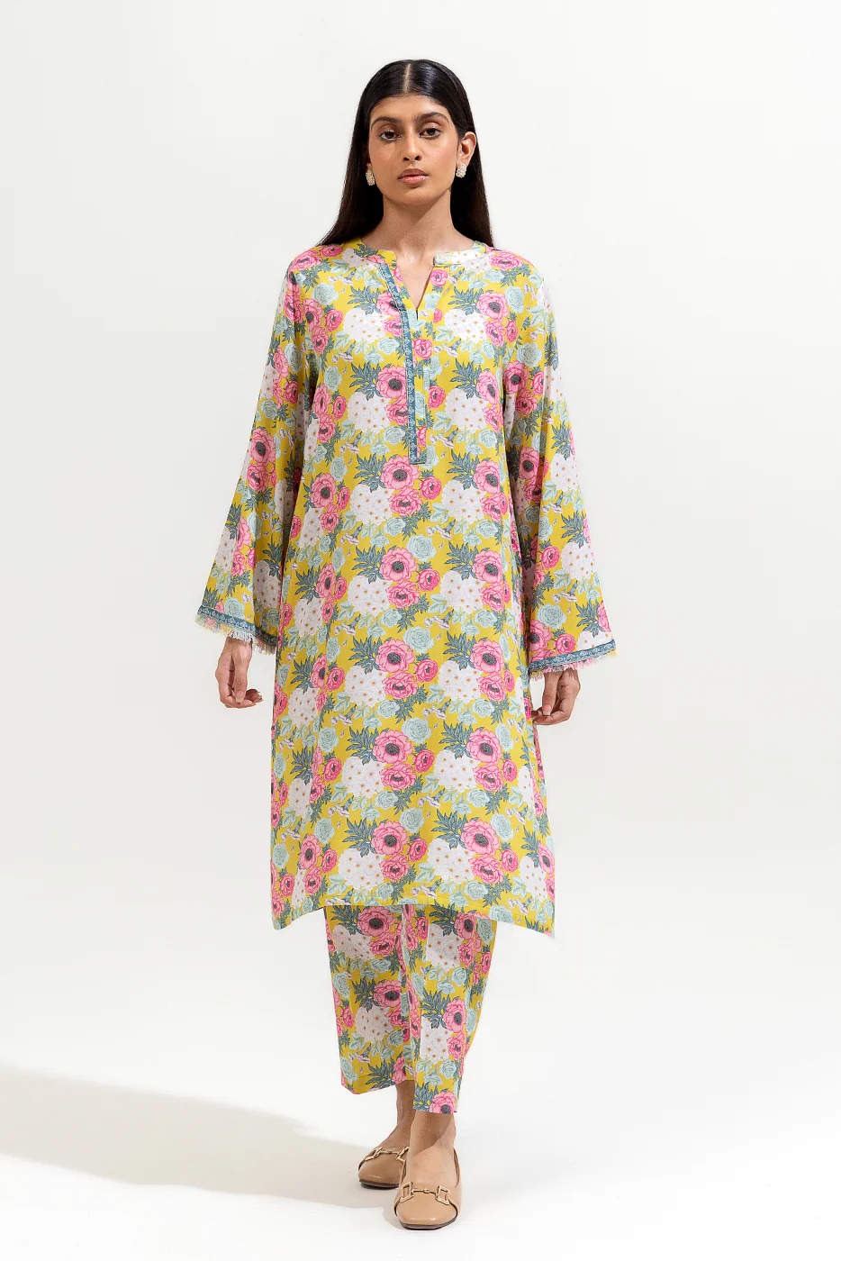 2 PIECE PRINTED VISCOSE SUIT (PRET) - Image 2