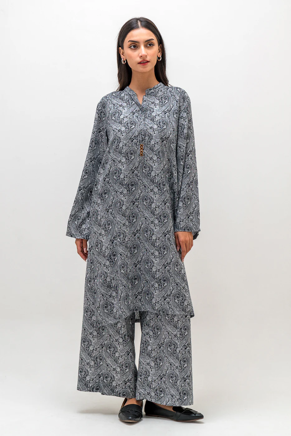 2 PIECE PRINTED VISCOSE SUIT (PRET) - Image 2