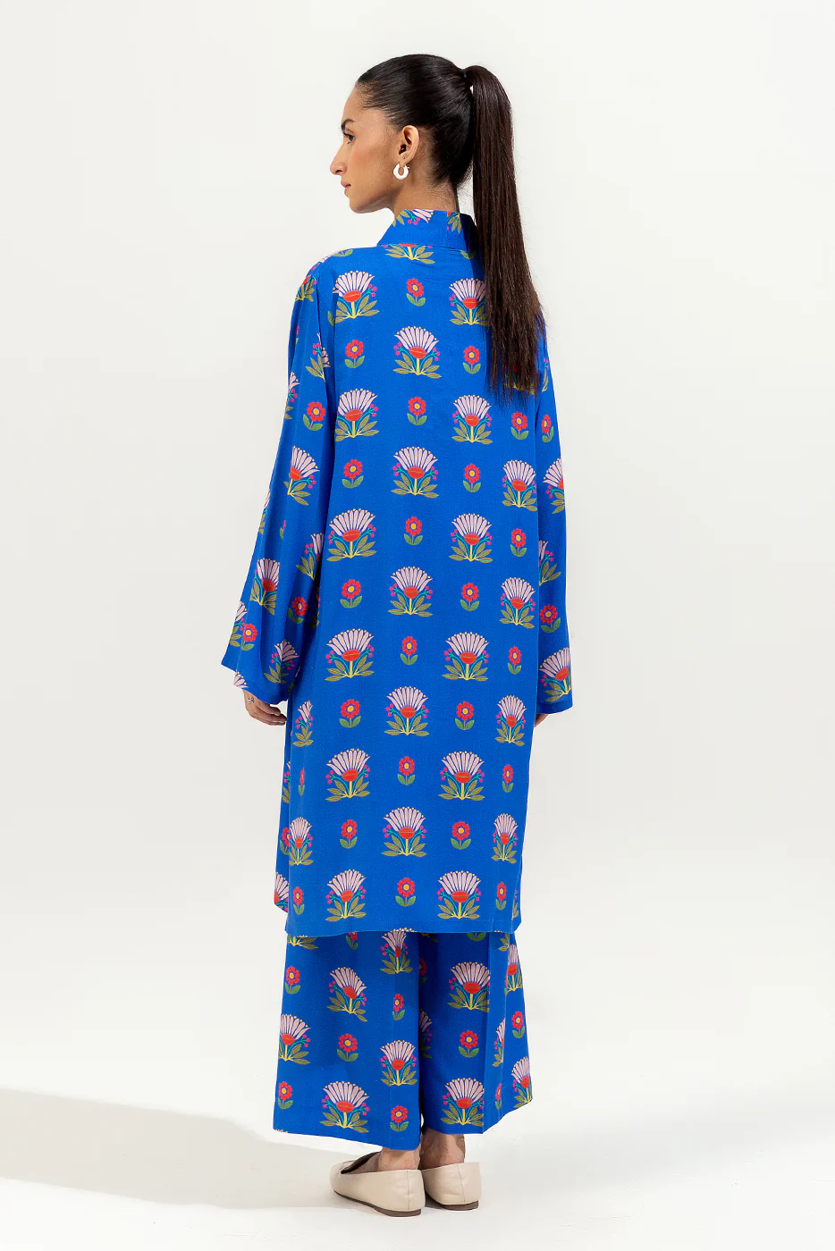 2 PIECE PRINTED VISCOSE SUIT (PRET) - Image 3