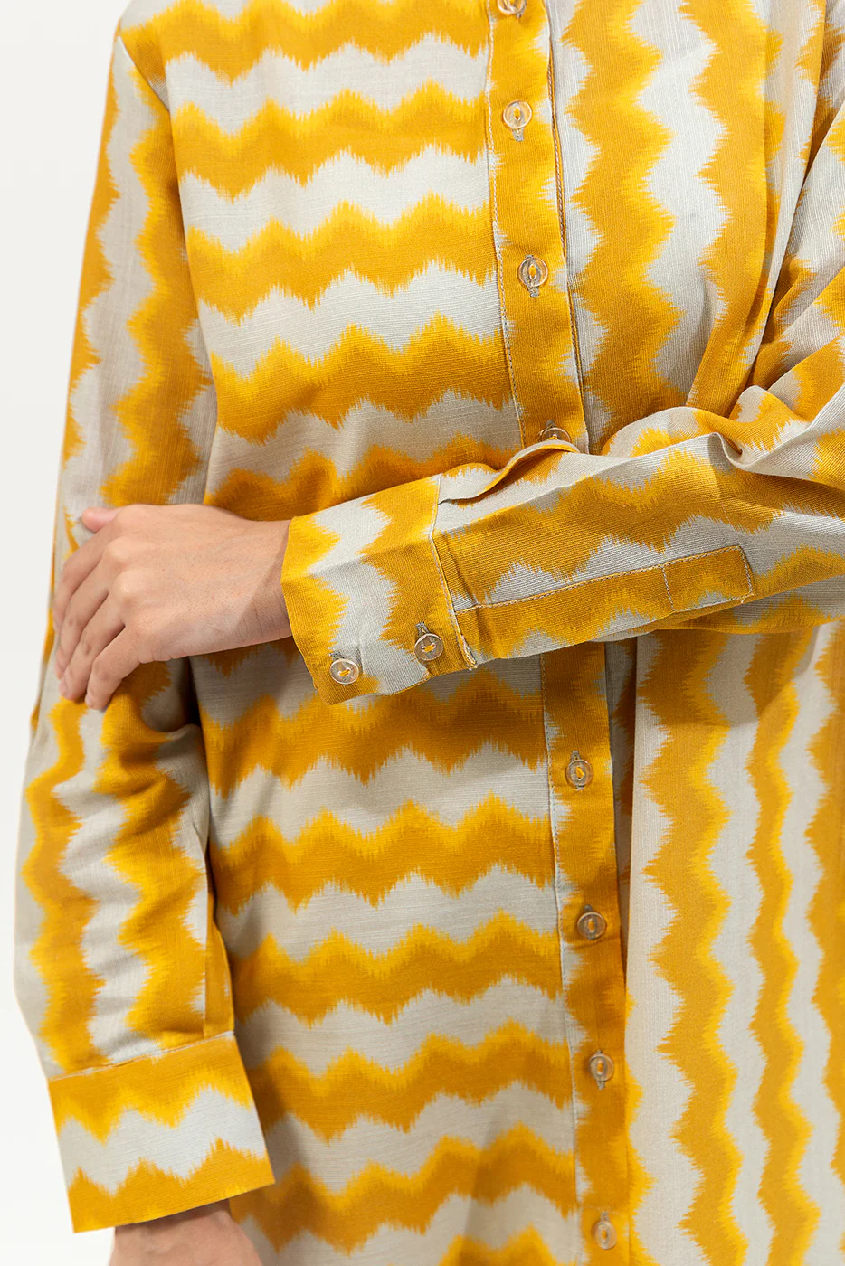 PRINTED KHADDAR SHIRT (PRET) - Image 5