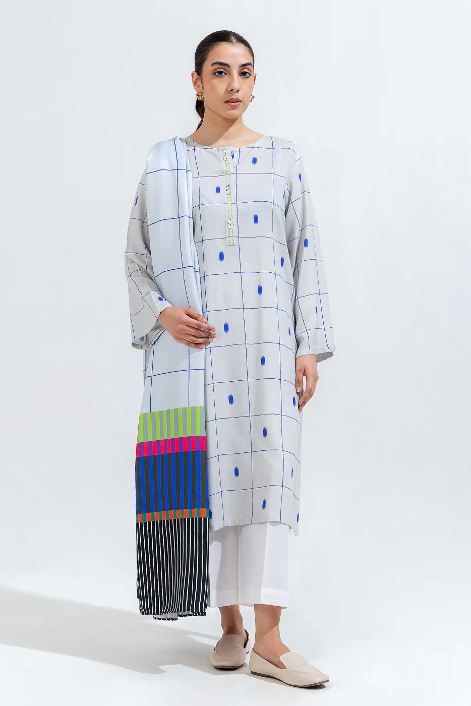 2 PIECE PRINTED VISCOSE SUIT (PRET) - Image 2