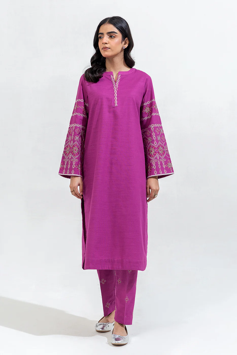 2 PIECE EMBROIDERED KHADDAR SUIT (PRET) - Image 2