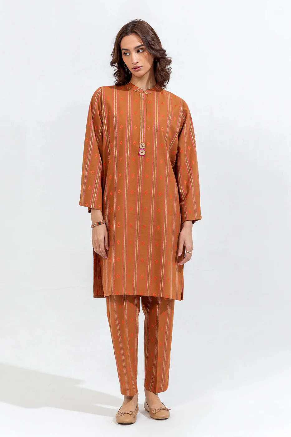 2 PIECE BASIC JACQUARD SUIT (PRET) - Image 2