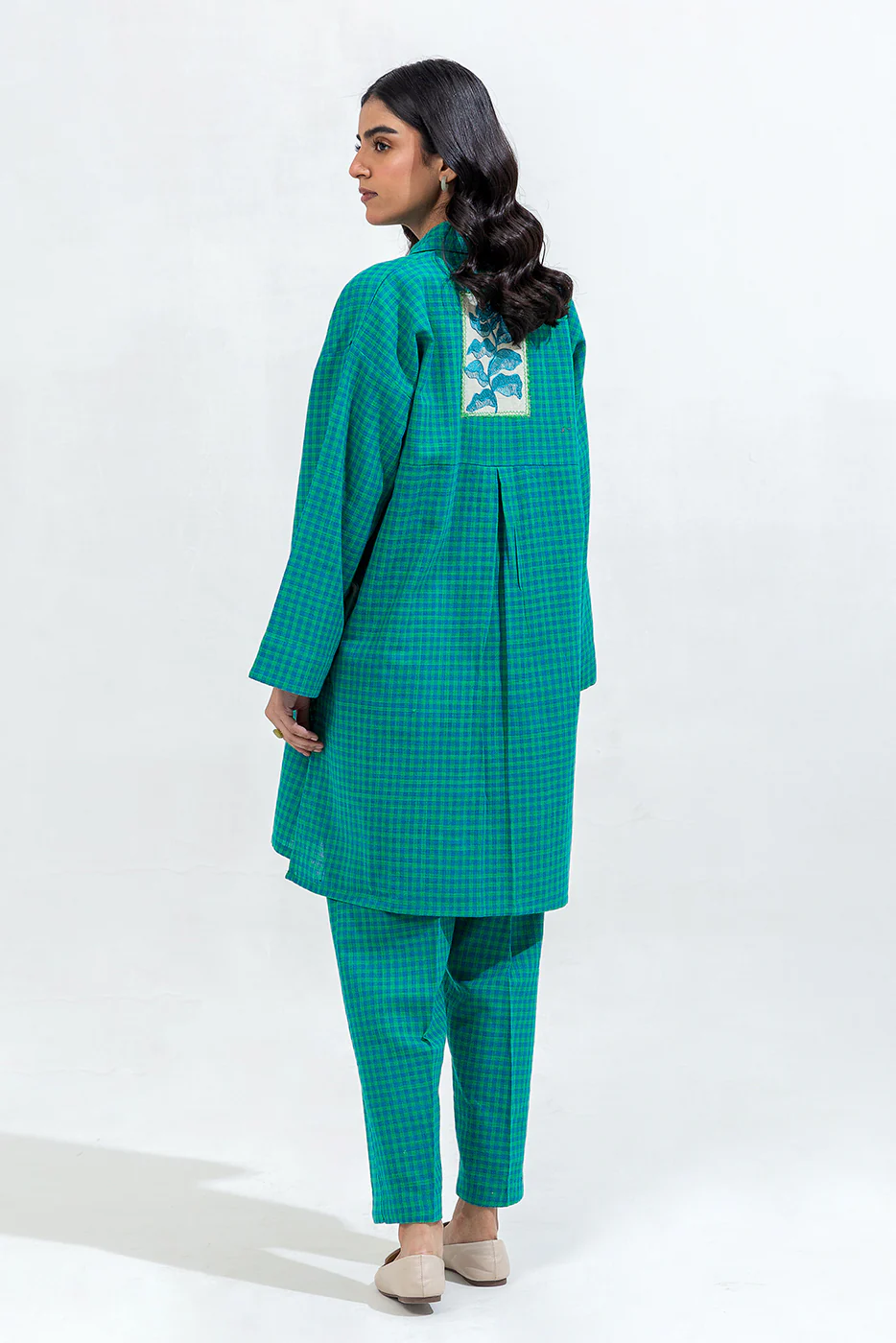 2 PIECE EMBROIDERED JACQUARD SUIT (PRET) - Image 6