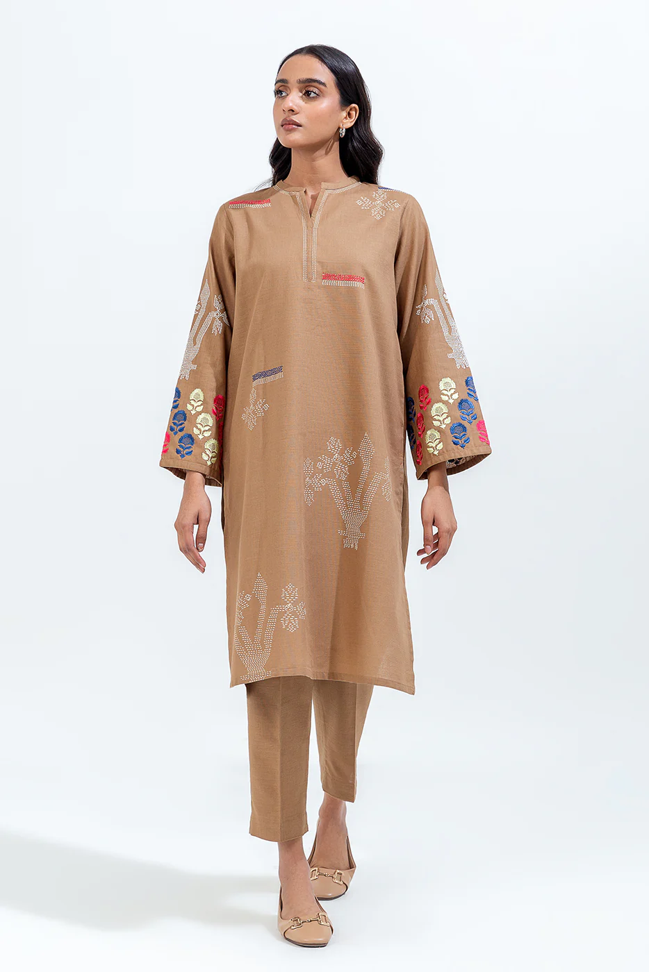 2 PIECE EMBROIDERED KHADDAR SUIT (PRET) - Image 2