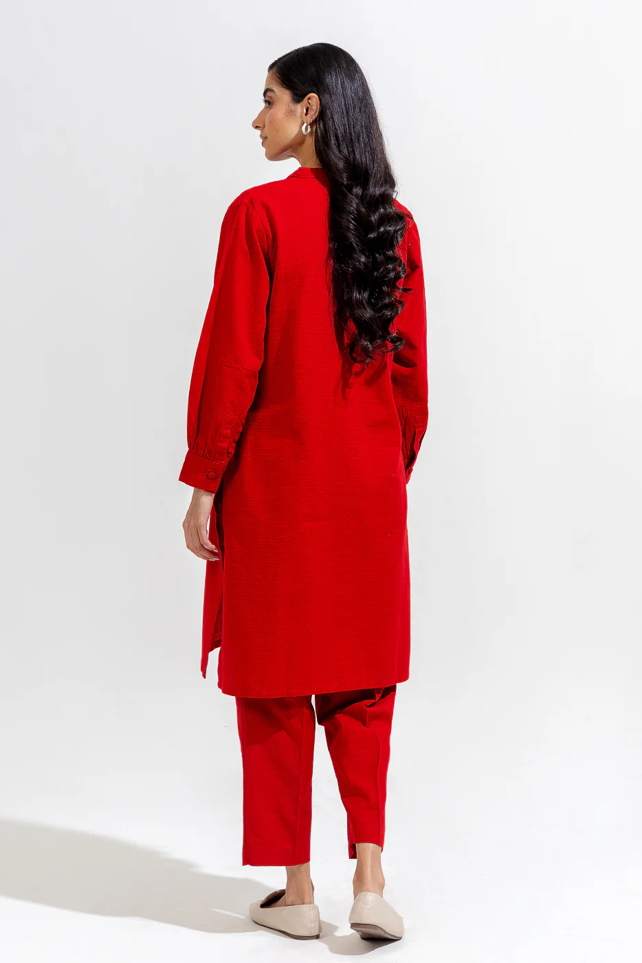 2 PIECE BASIC SLUB SUIT (PRET) - Image 5