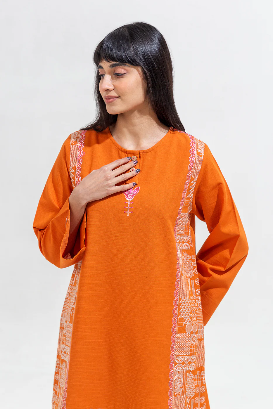 2 PIECE EMBROIDERED KHADDAR SUIT (PRET) - Image 2