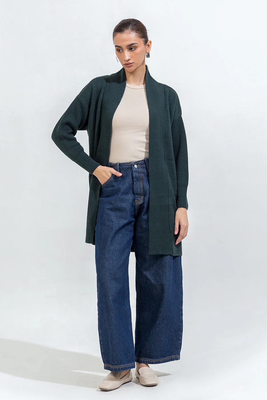 LONG KNITTED SHRUG - Image 3