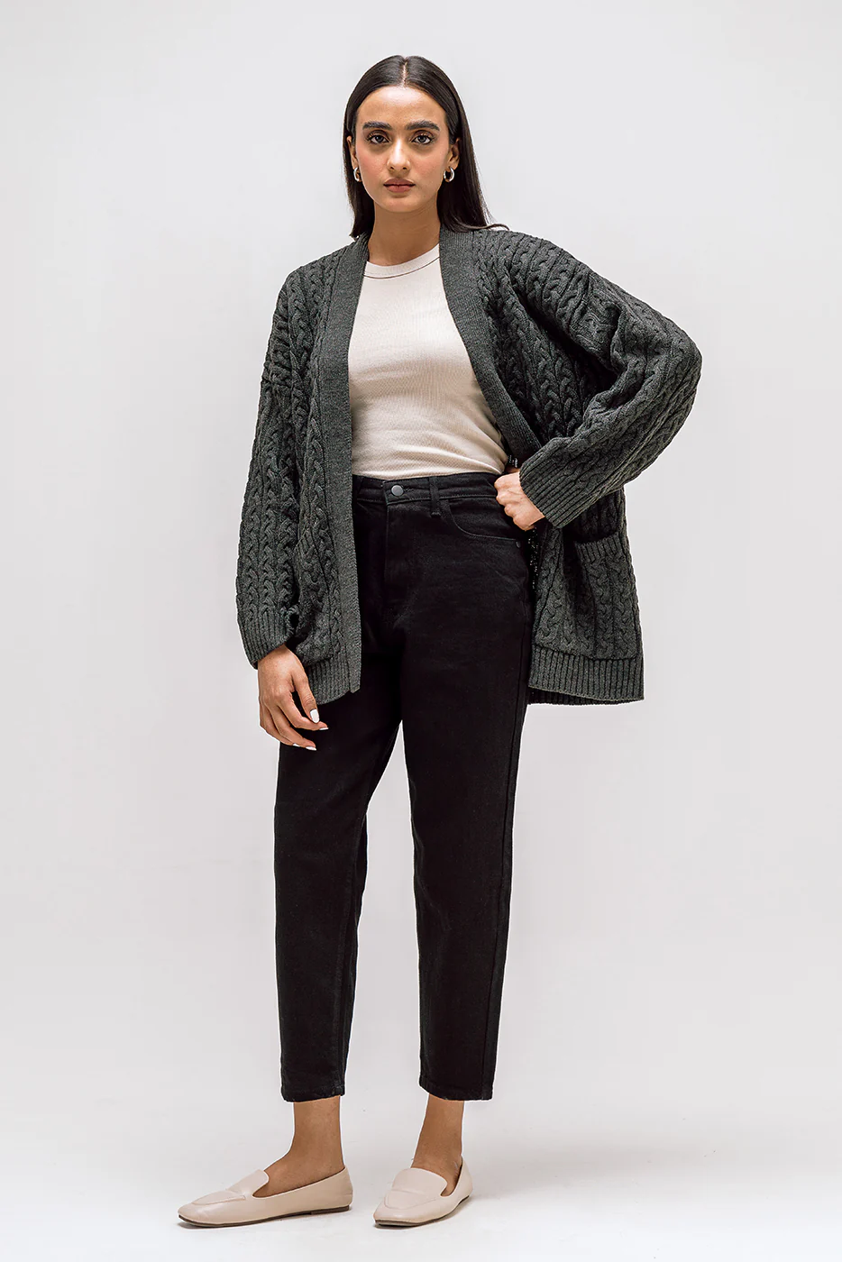CABLE KNIT SHRUG - Image 2