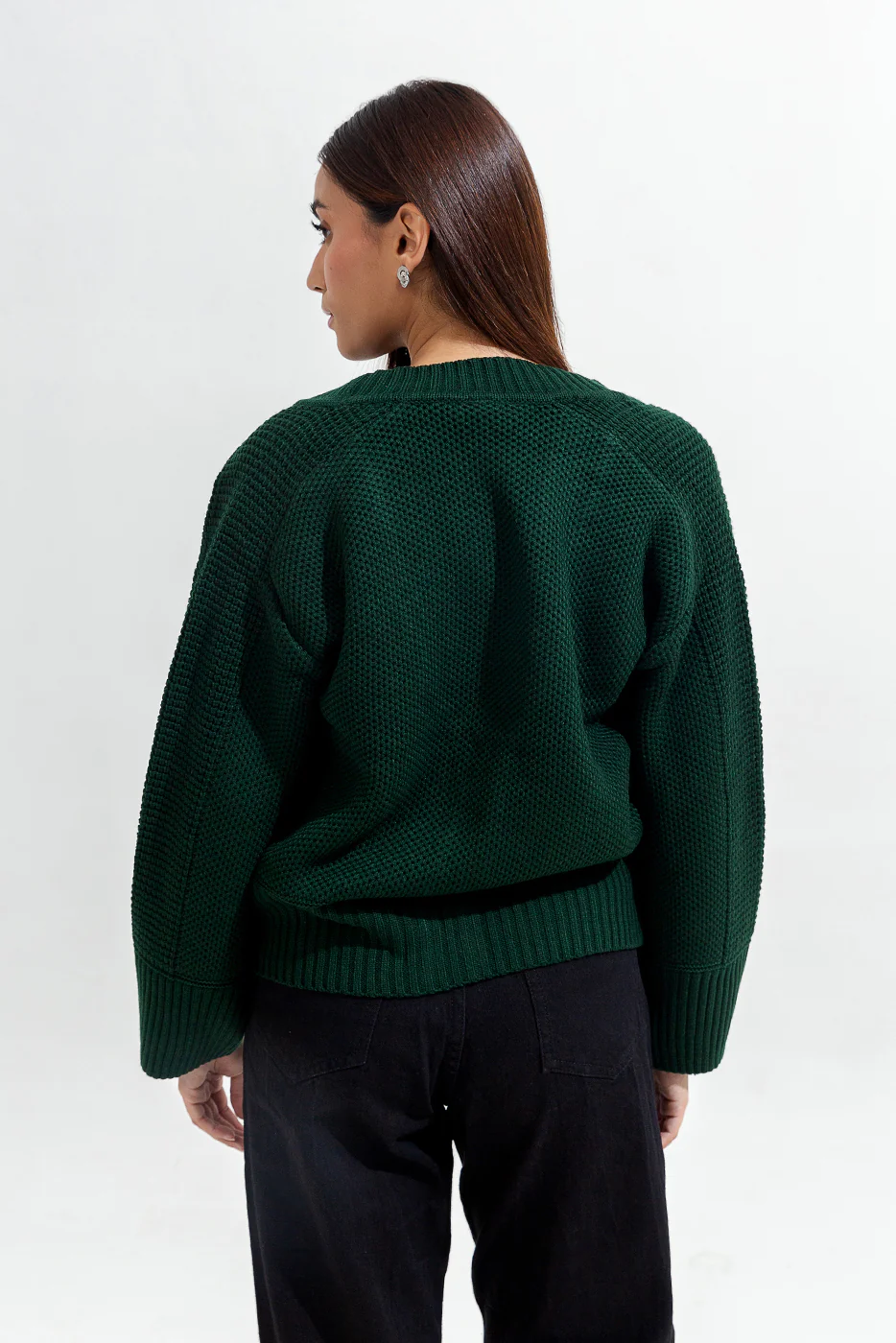 KNITTED CREW NECK CARDIGAN - Image 4