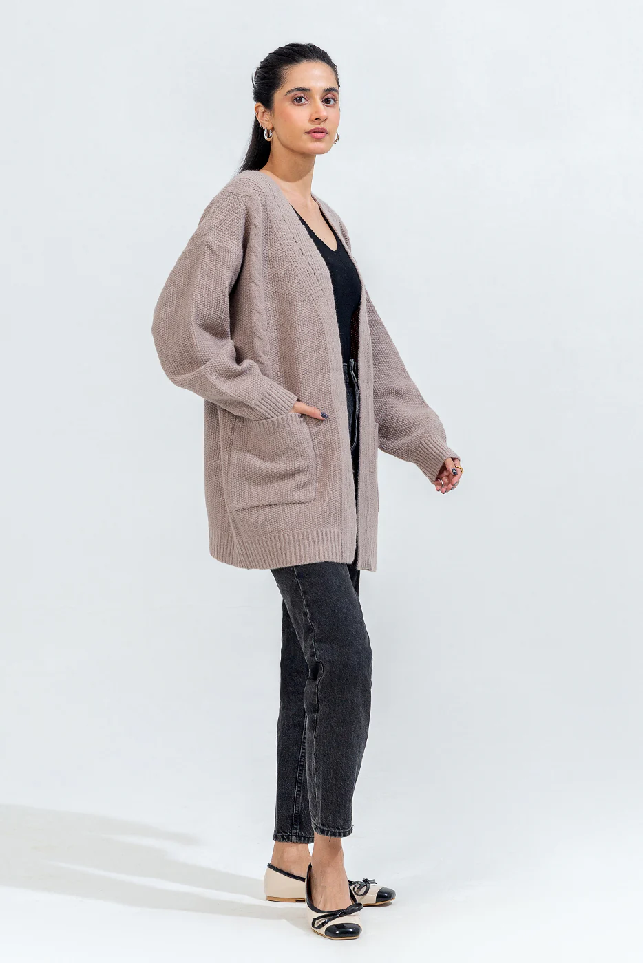 TEXTURED KNIT SHRUG - Image 4