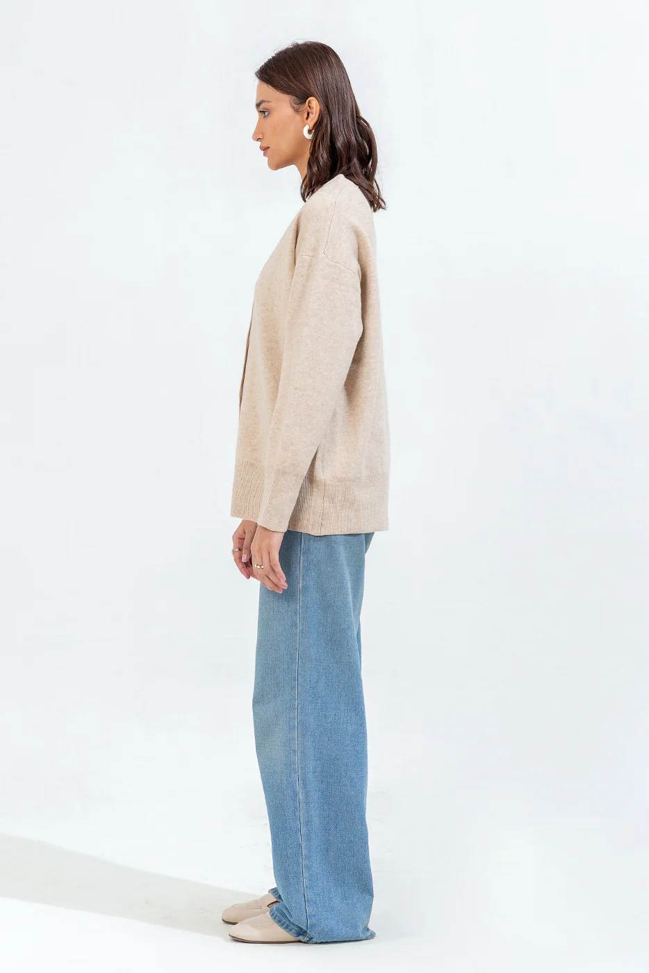 V NECK KNIT CARDIGAN - Image 3