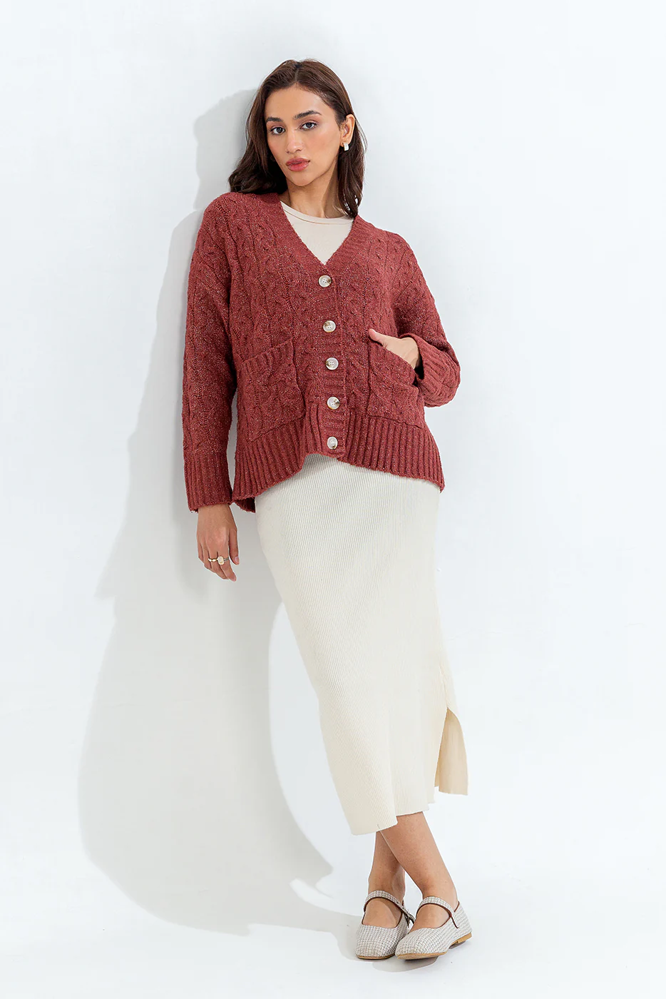 CABLE KNIT CARDIGAN - Image 2