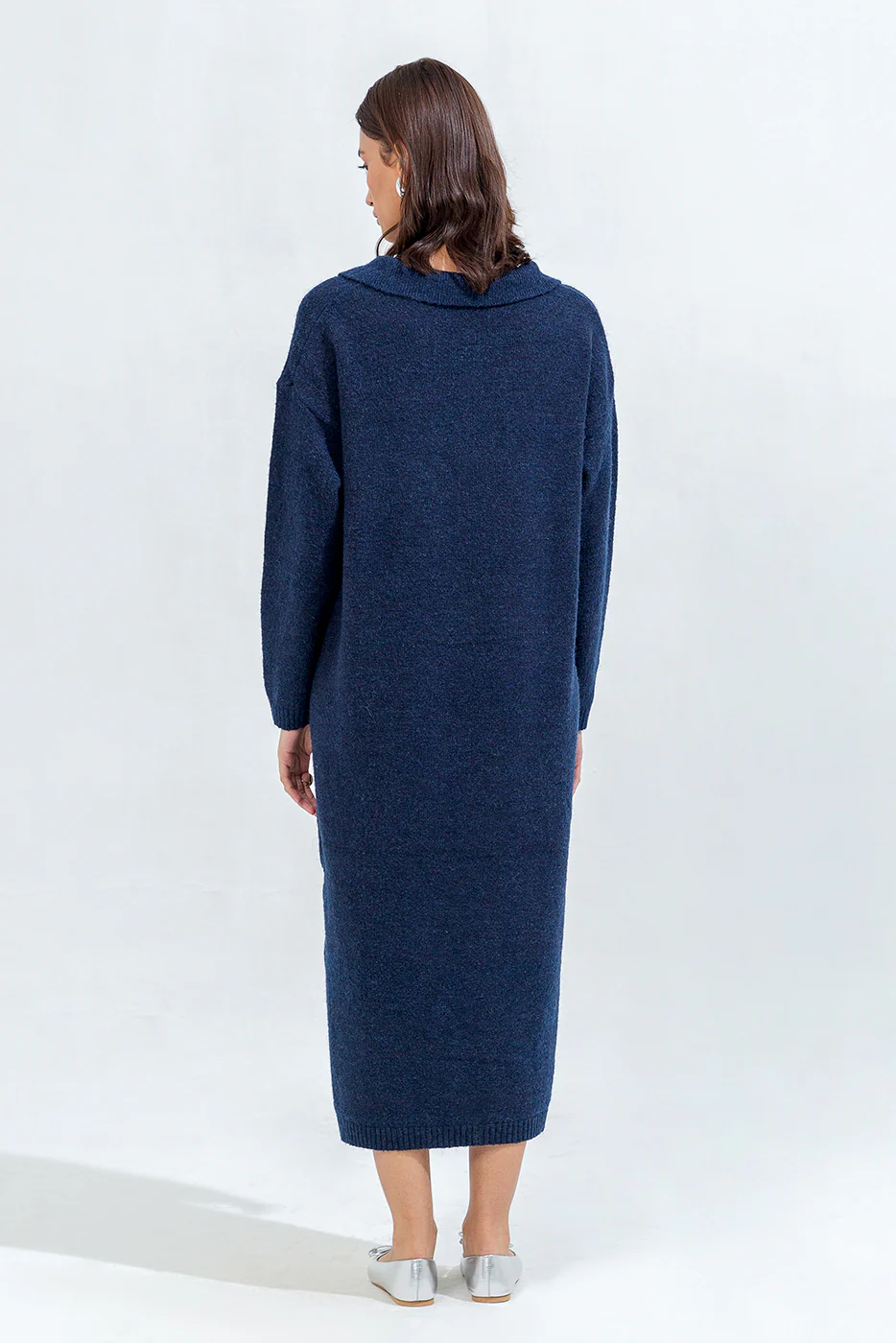 KNITTED COLLAR DRESS - Image 2
