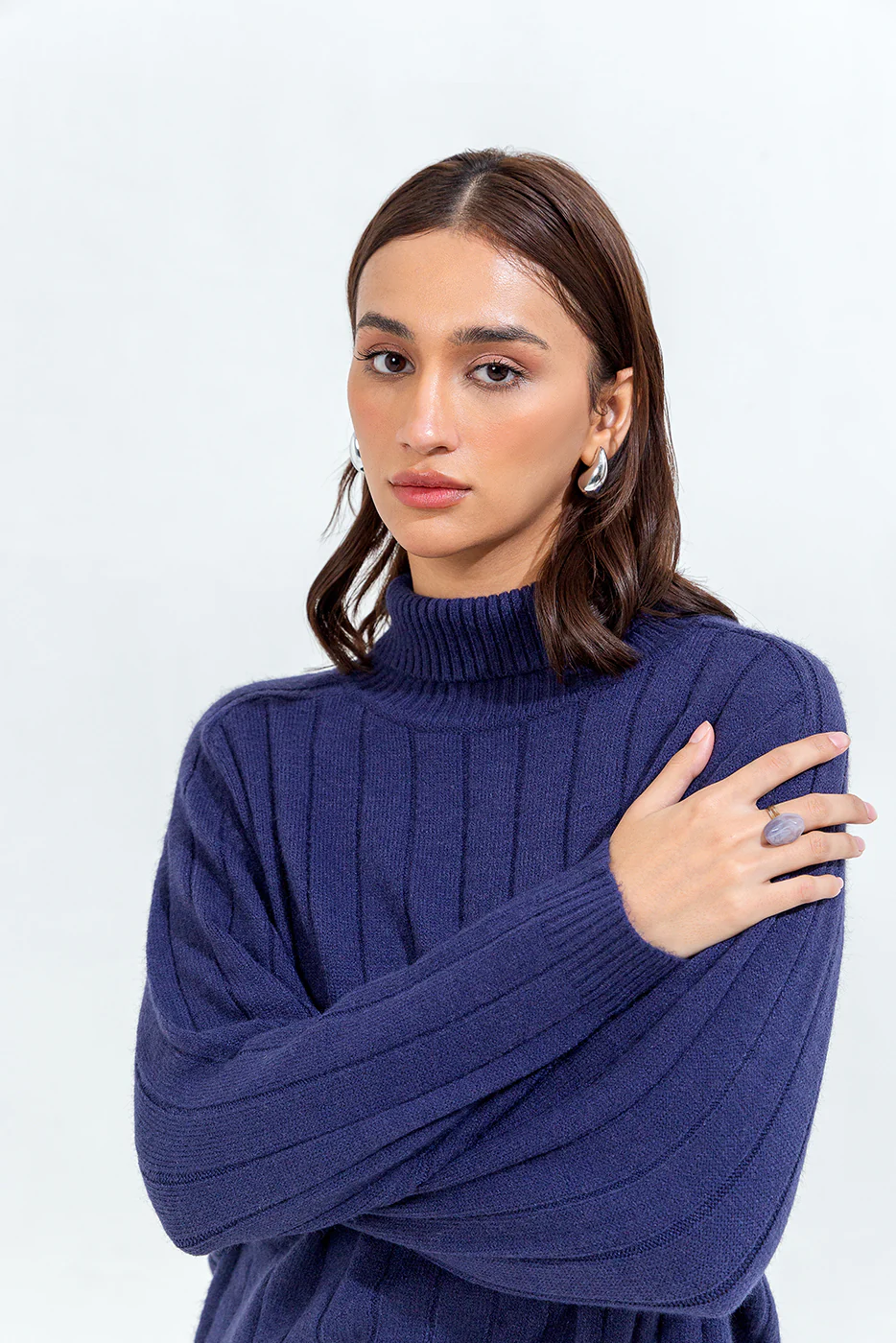 MOCK NECK KNIT PULLOVER - Image 3