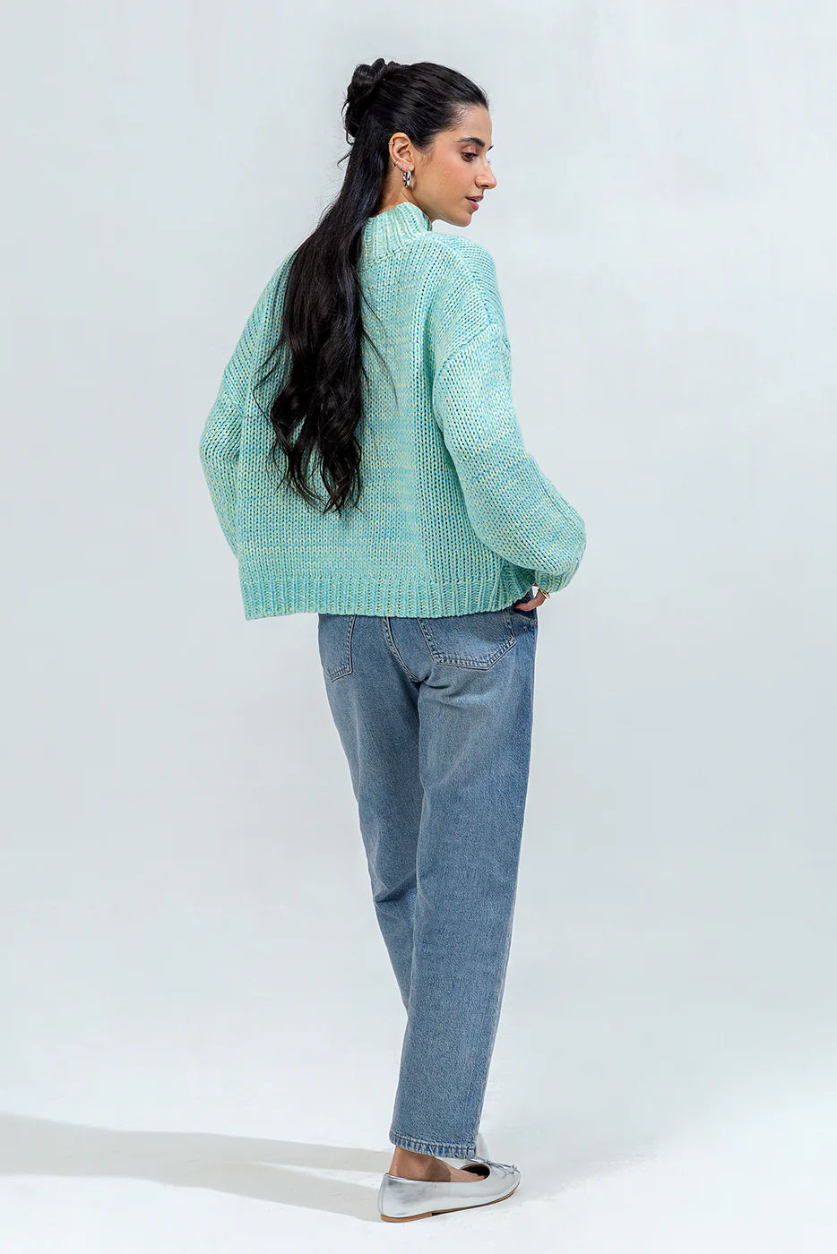 CROPPED KNIT PULLOVER - Image 3