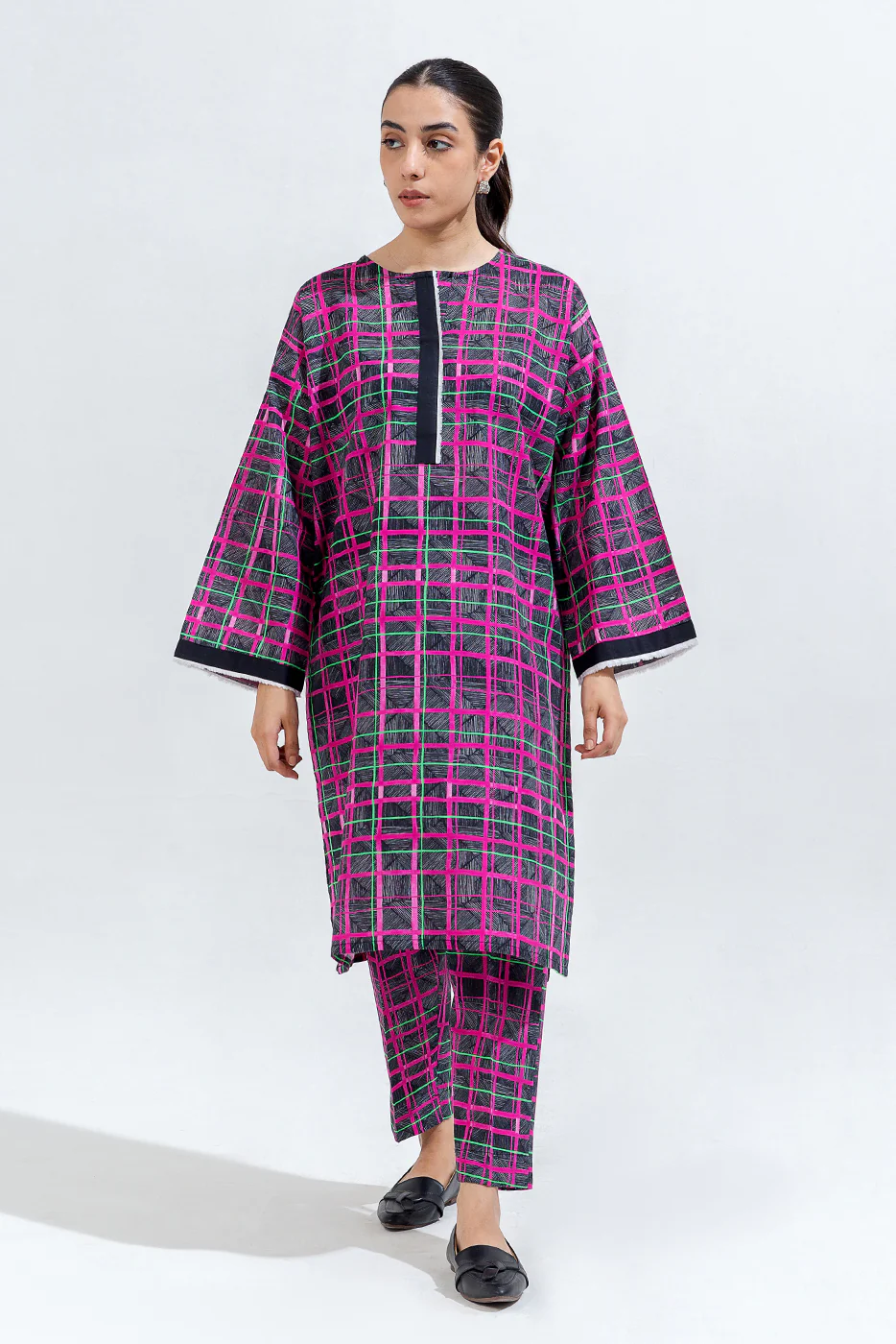 PRINTED KHADDAR SHIRT (PRET) - Image 2