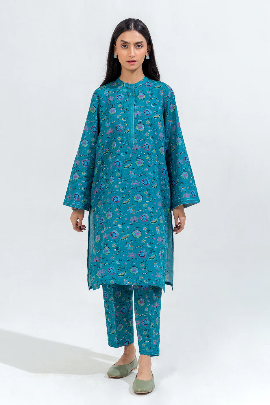 PRINTED KHADDAR SHIRT (PRET) - Image 4