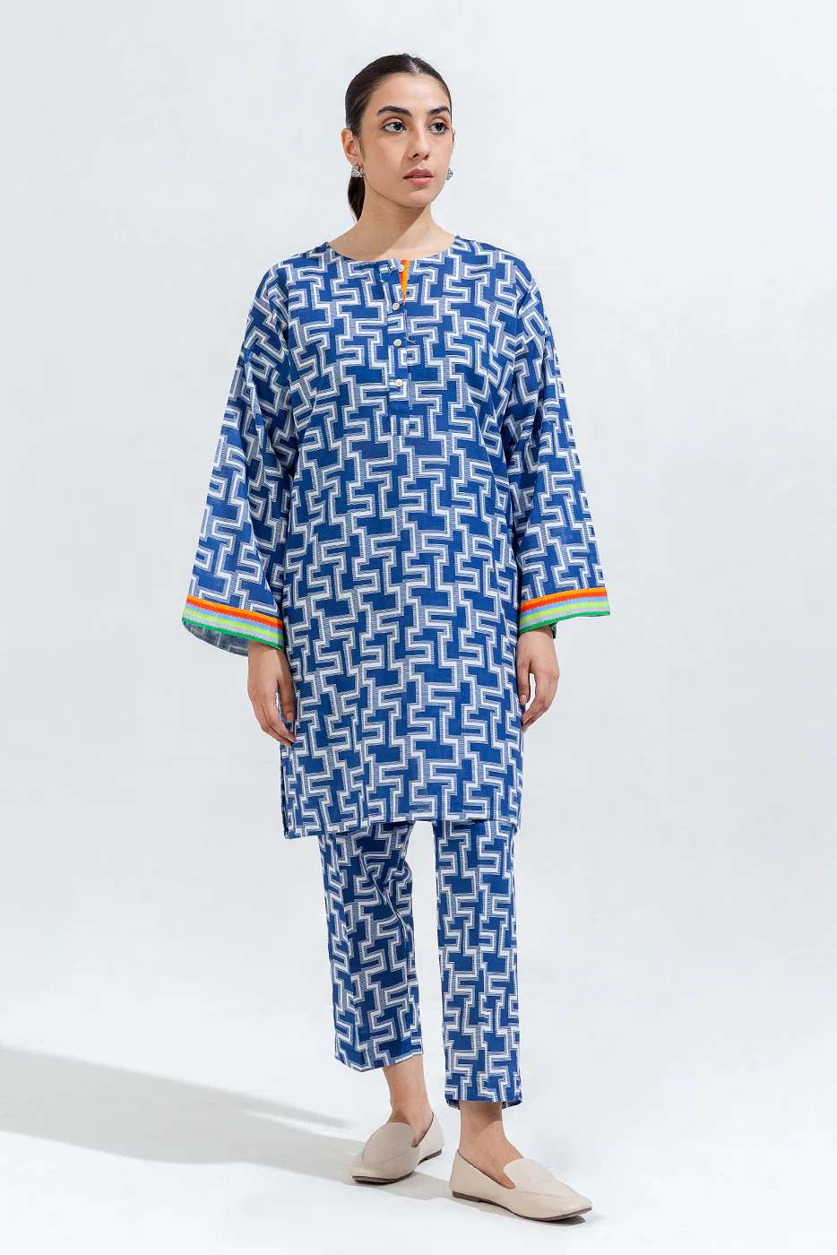 PRINTED KHADDAR SHIRT (PRET) - Image 2