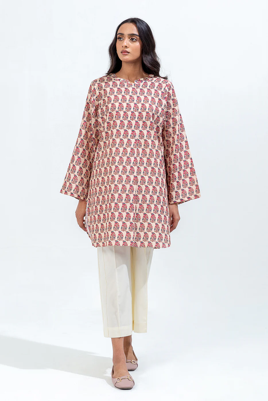 PRINTED KHADDAR SHIRT (PRET) - Image 2