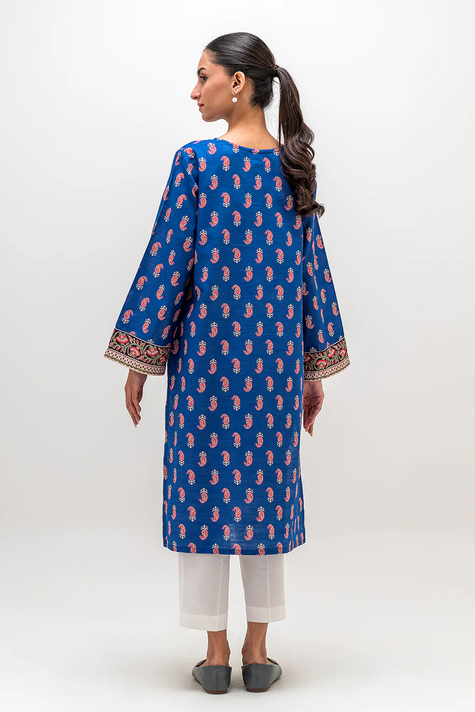 PRINTED KHADDAR SHIRT (PRET) - Image 3