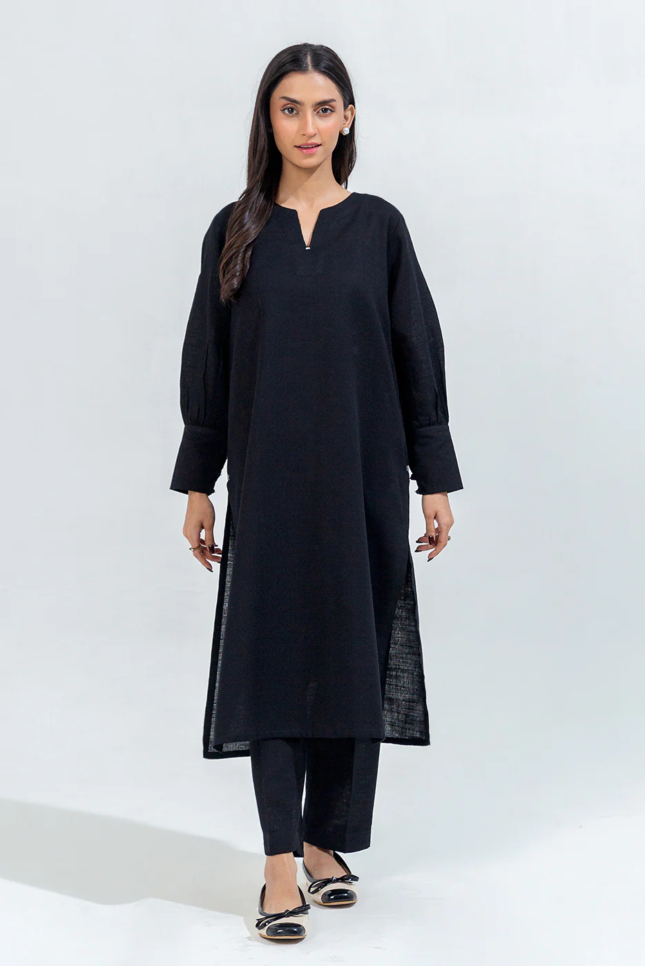 2 PIECE BASIC KHADDAR JACQUARD SUIT (PRET) - Image 6