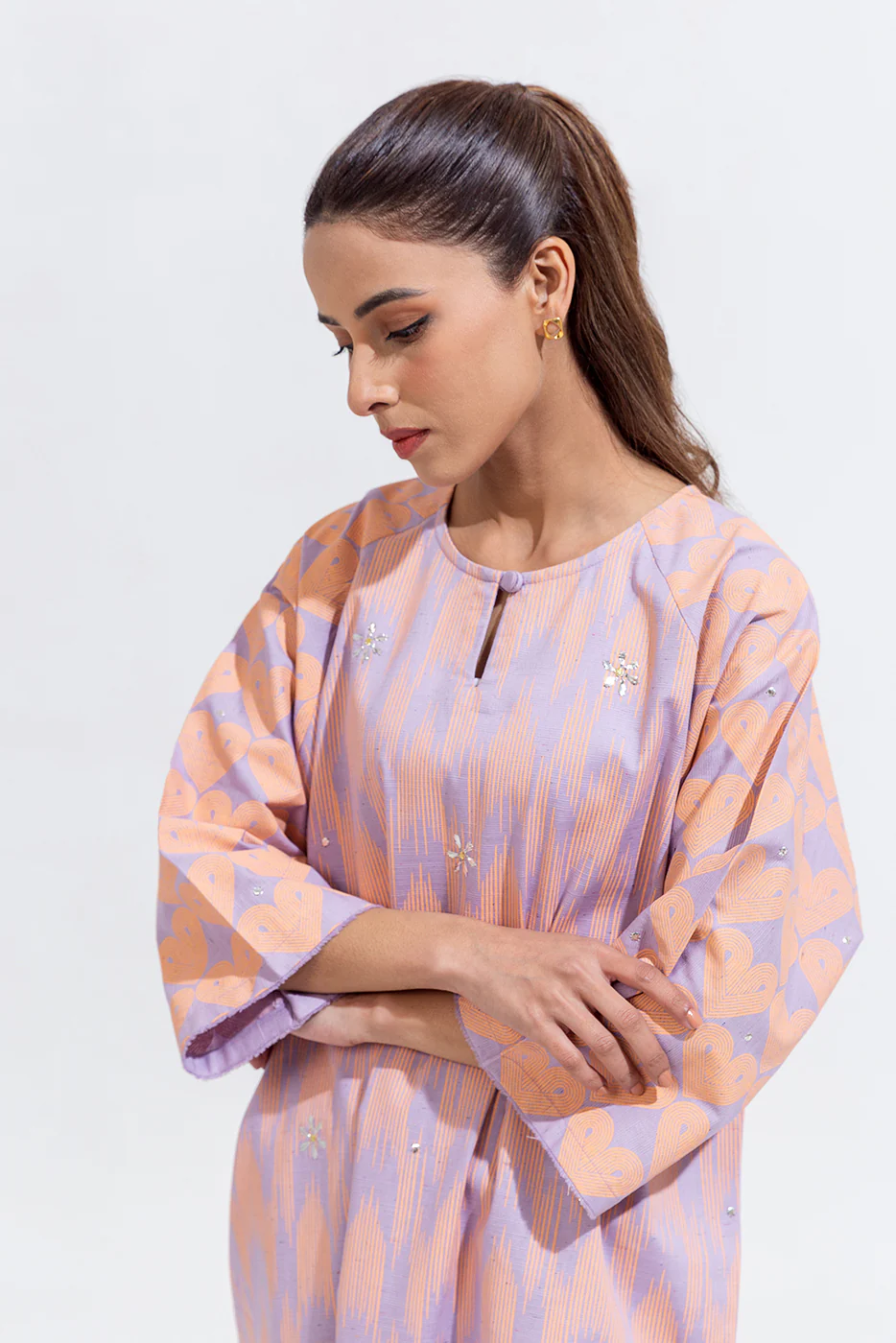 2 PIECE PRINTED KHADDAR SUIT (PRET) - Image 2