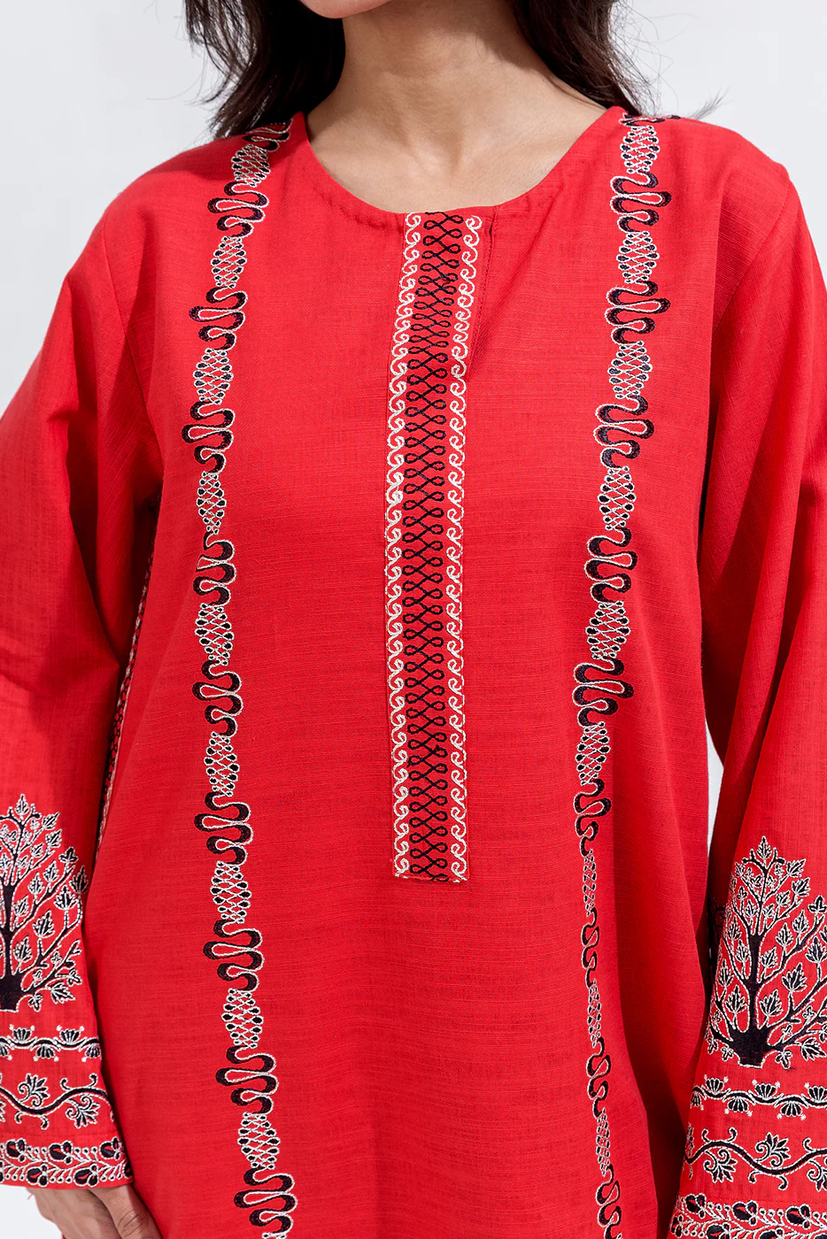 2 PIECE EMBROIDERED KHADDAR SUIT (PRET) - Image 4