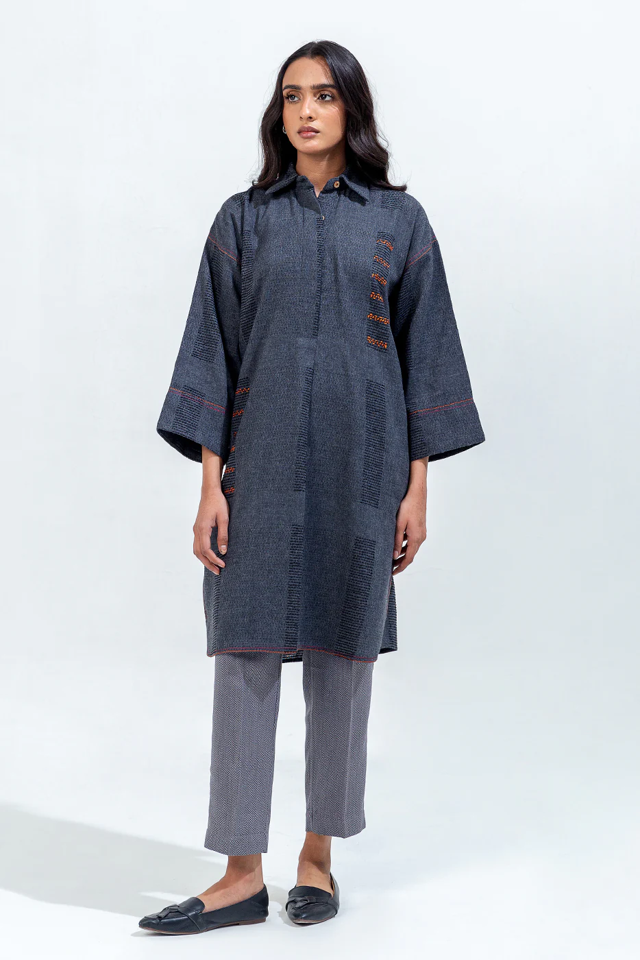 2 PIECE BASIC YARN DYED SUIT (PRET) - Image 2