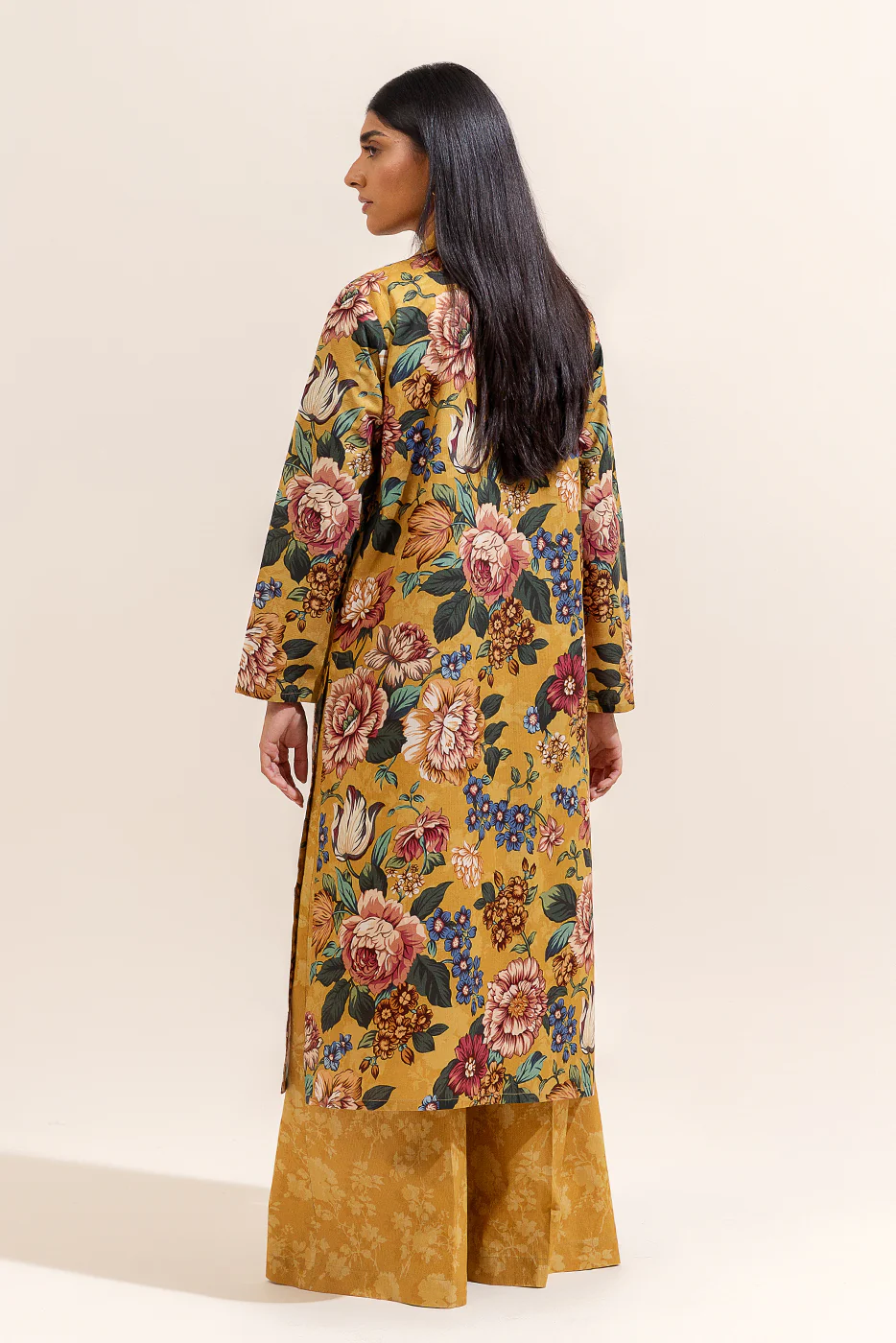 2 PIECE PRINTED LINEN SUIT-OASIS BLOOM (UNSTITCHED) - Image 3