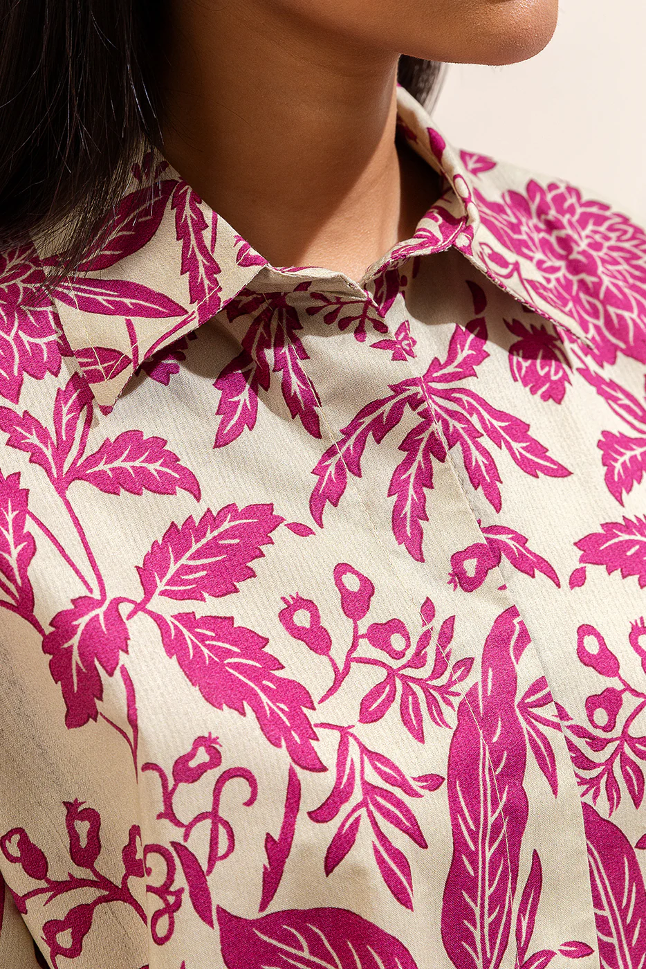 2 PIECE PRINTED LINEN SUIT-ORCHID MUSK (UNSTITCHED) - Image 4