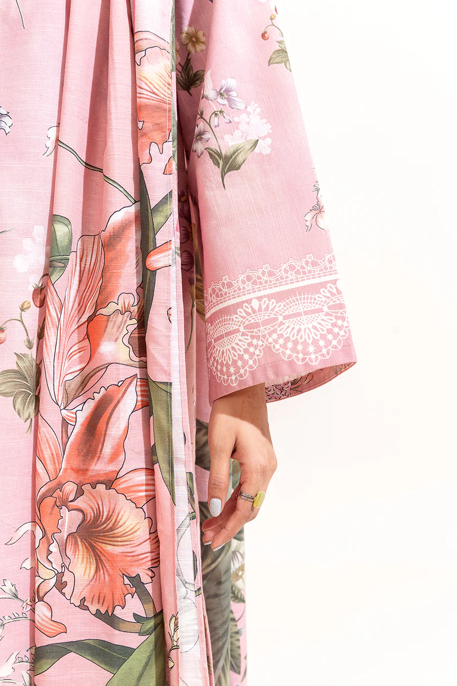 3 PIECE PRINTED KHADDAR SUIT-FIESTA FUSCHIA (UNSTITCHED) - Image 4