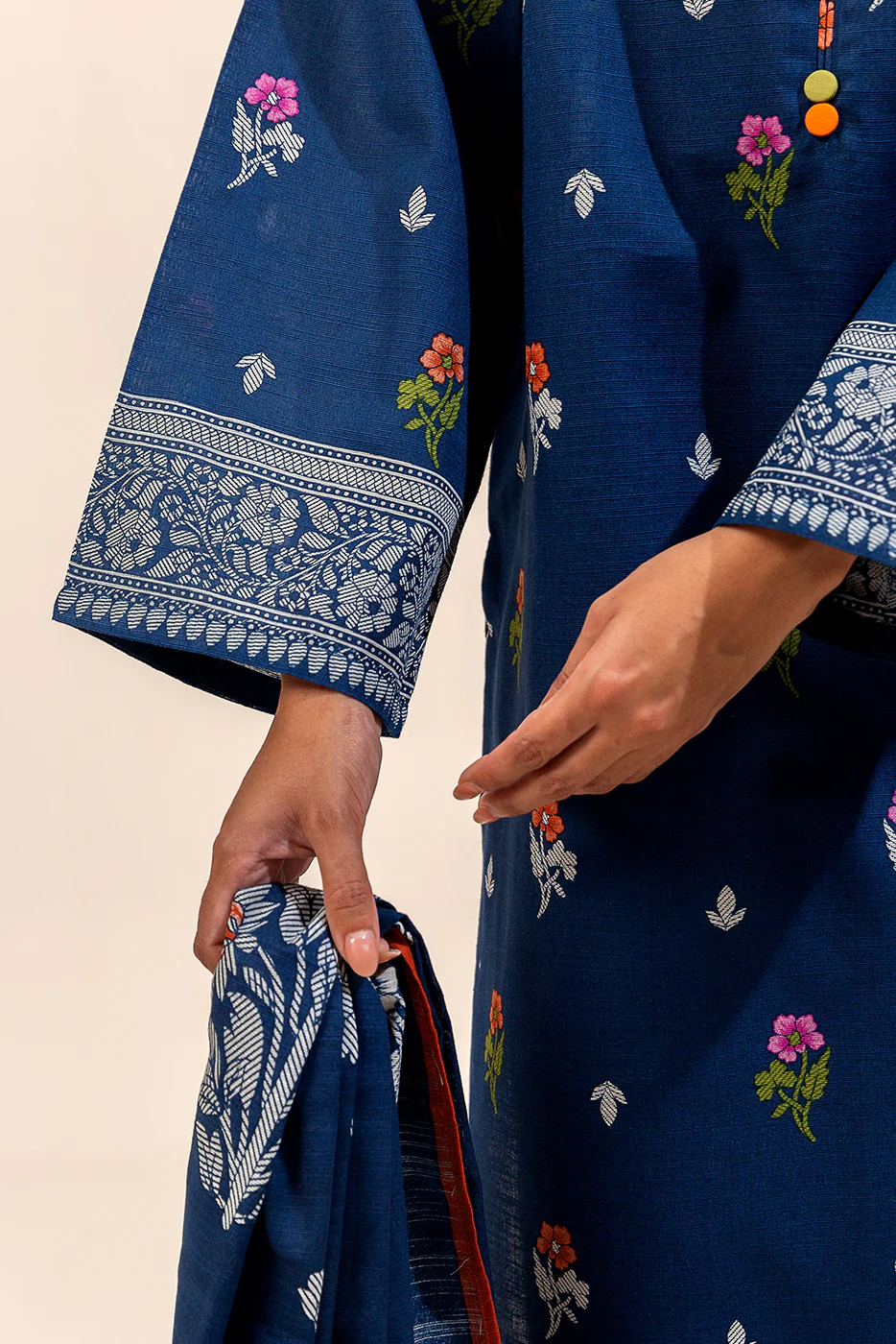 3 PIECE PRINTED KHADDAR SUIT-BLOSSOM RIVIERA (UNSTITCHED) - Image 6