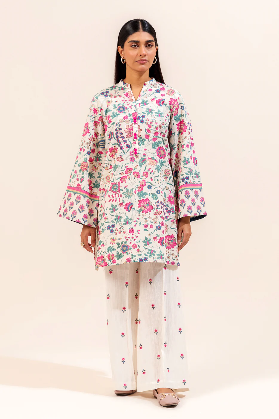 2 PIECE EMBROIDERED KHADDAR SUIT-PRISTINE FLORID (UNSTITCHED) - Image 2