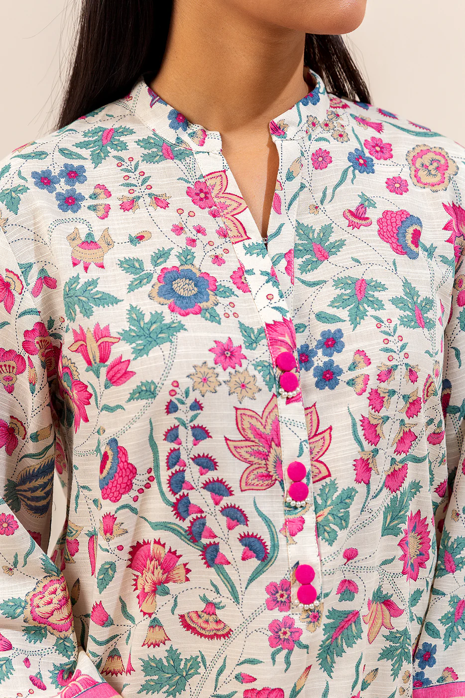 2 PIECE EMBROIDERED KHADDAR SUIT-PRISTINE FLORID (UNSTITCHED) - Image 4