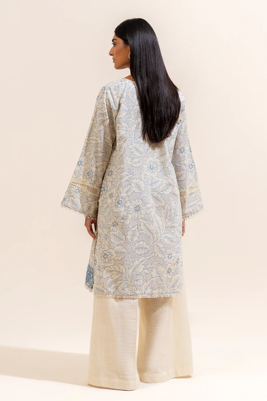 2 PIECE EMBROIDERED KHADDAR SUIT-IVORY AURA (UNSTITCHED) - Image 3