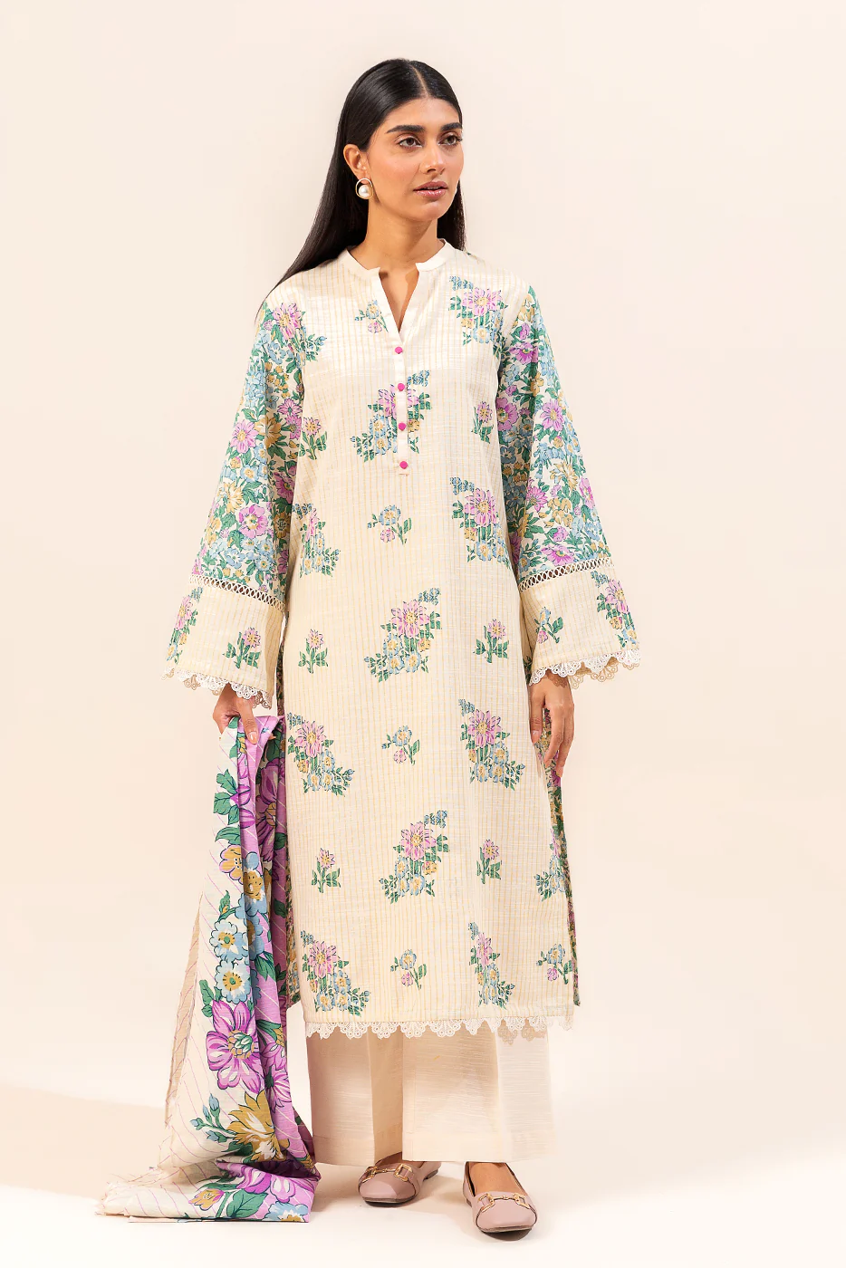 3 PIECE PRINTED KHADDAR SUIT-FLORAL EUPHORIA (UNSTITCHED) - Image 5