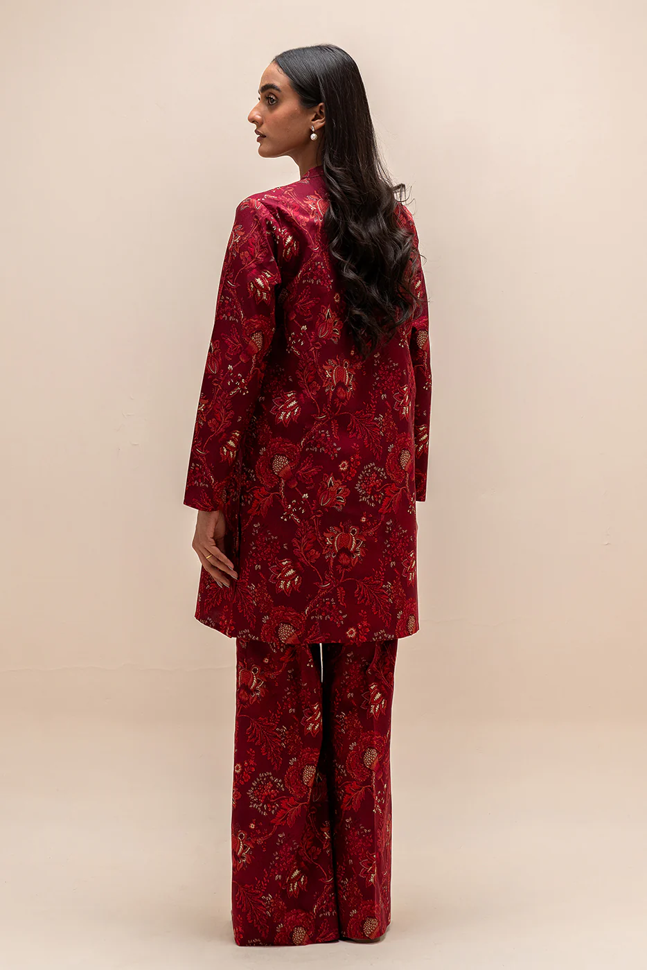 2 PIECE PRINTED LINEN SUIT-SCARLET JACOB (UNSTITCHED) - Image 3