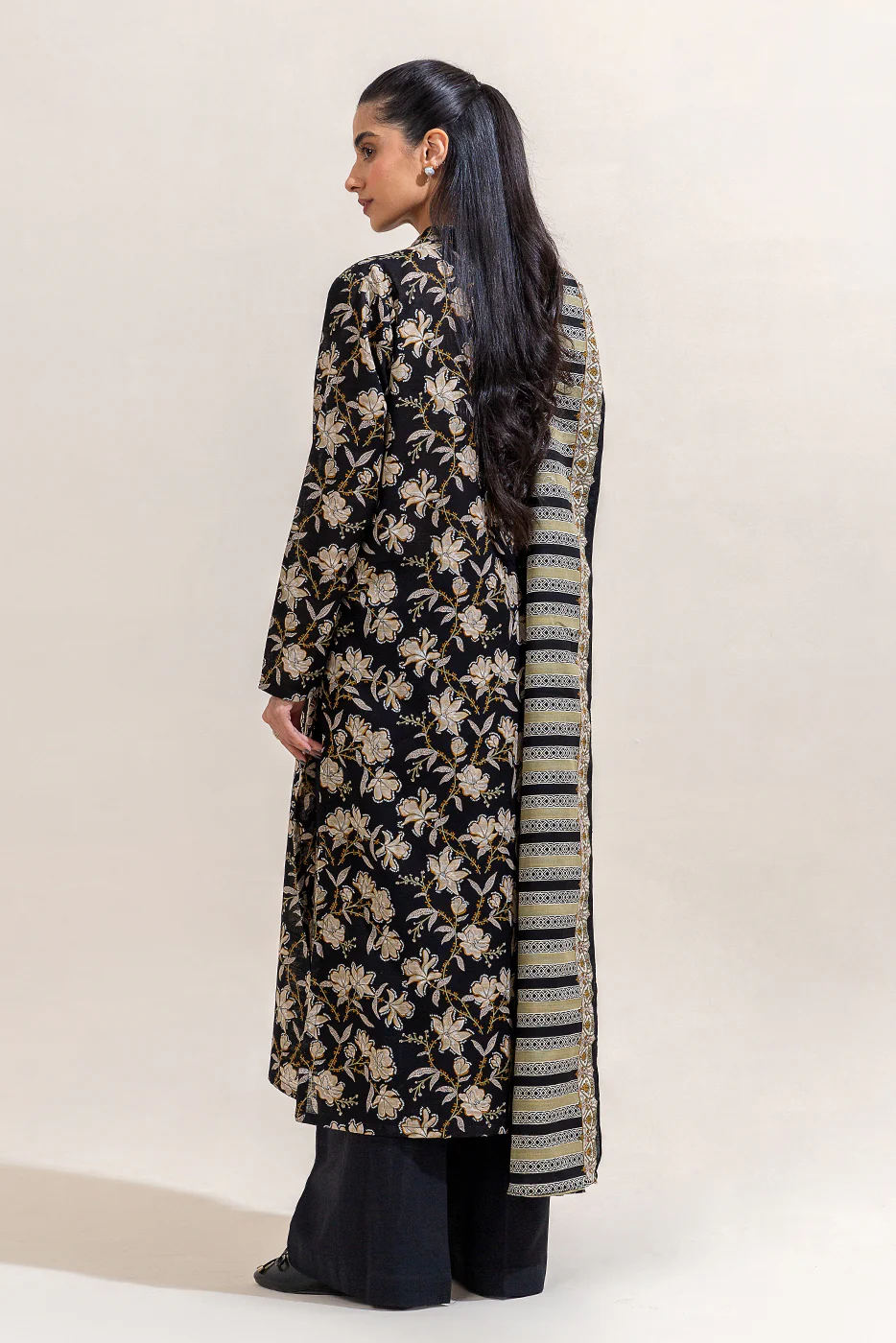 2 PIECE PRINTED KHADDAR SUIT-PEBBLE  AURA (UNSTITCHED) - Image 3