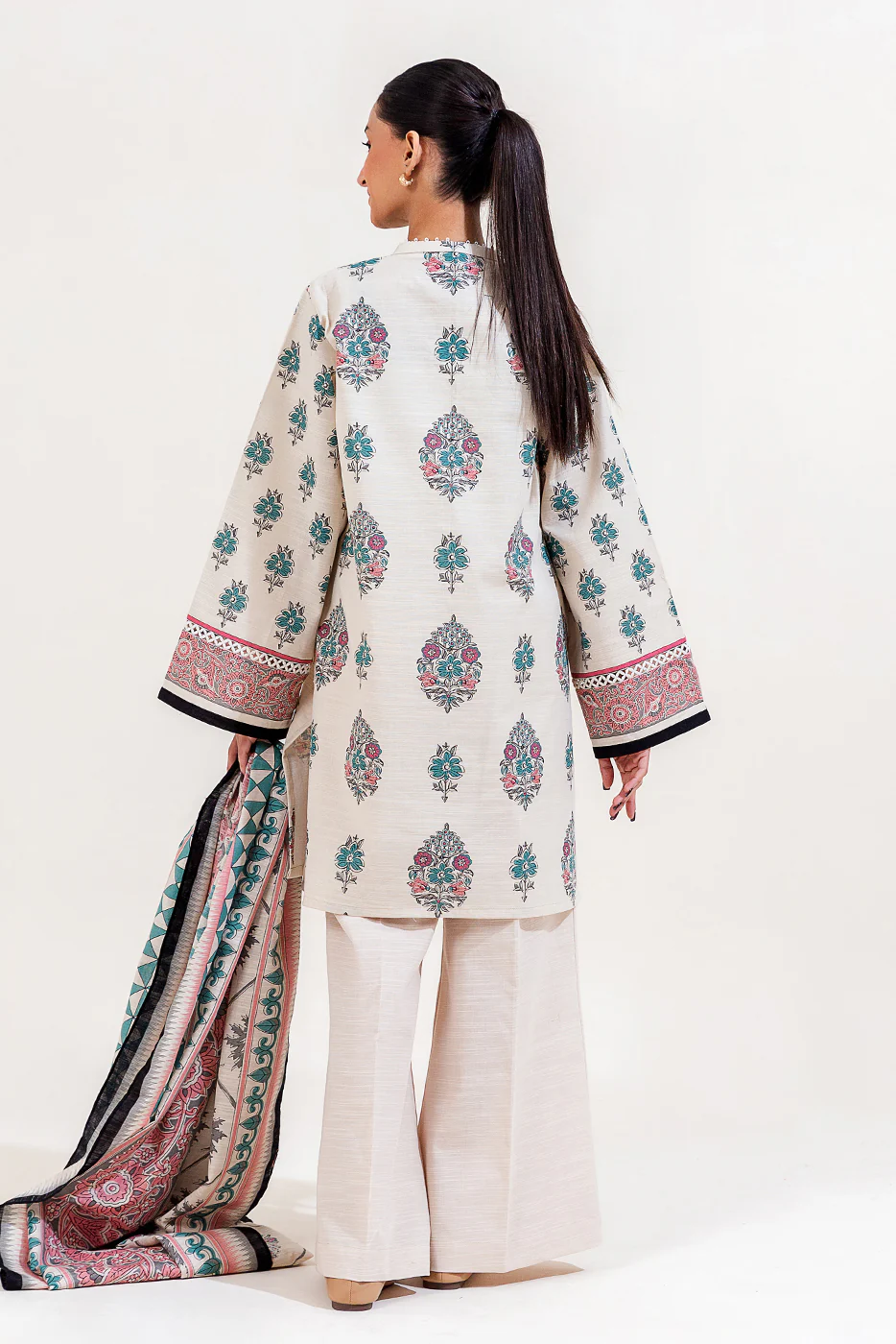 3 PIECE PRINTED KHADDAR SUIT-SPRUCE BLISS (UNSTITCHED) - Image 4