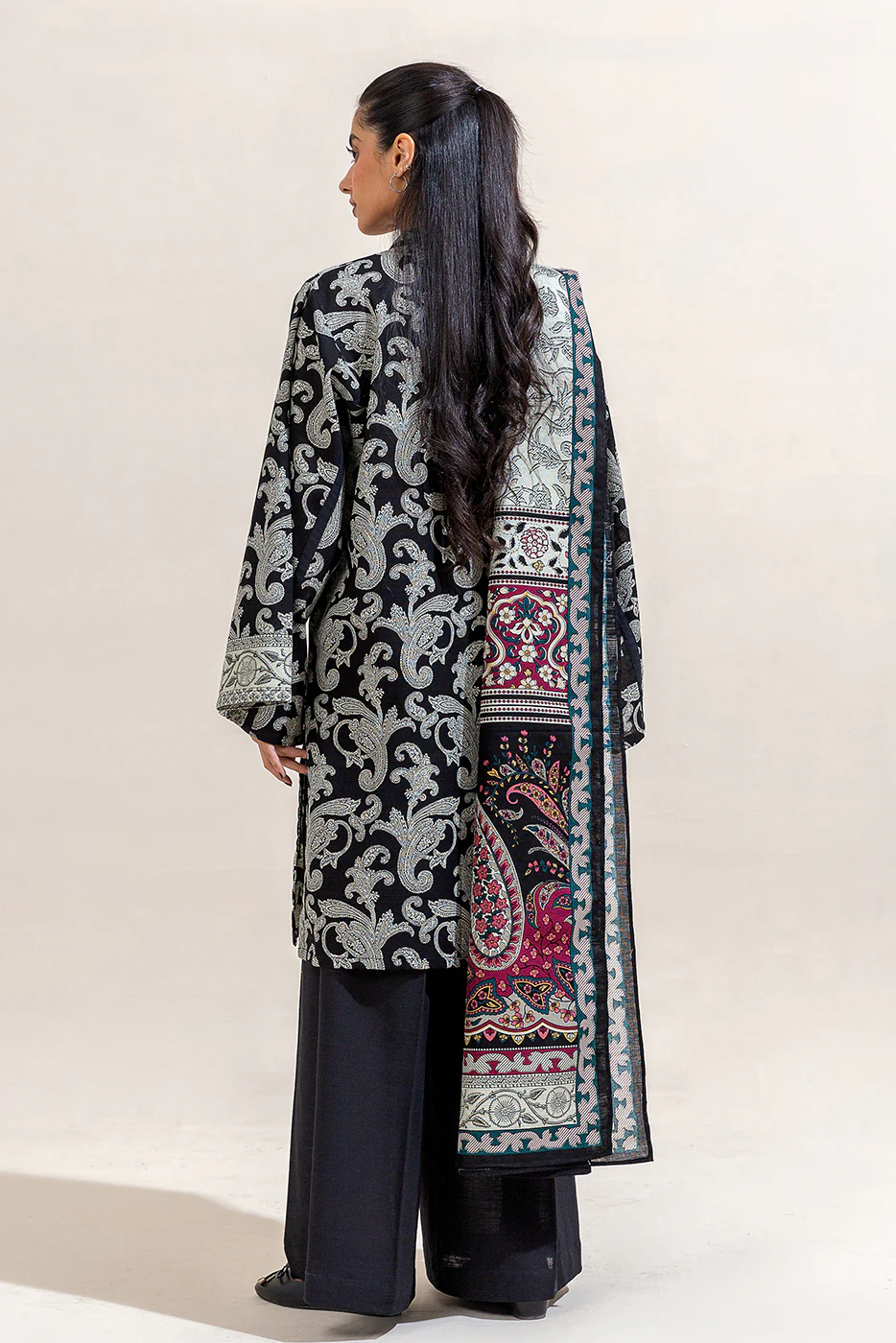 2 PIECE PRINTED KHADDAR SUIT-RAVEN TRIBE (UNSTITCHED) - Image 2
